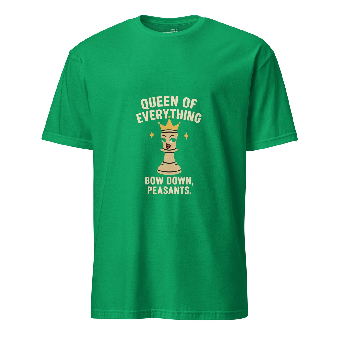 Queen Of Everything - Chess Humour - Short-Sleeve Unisex T-Shirt - Graphic Tee - Irish Green - Front