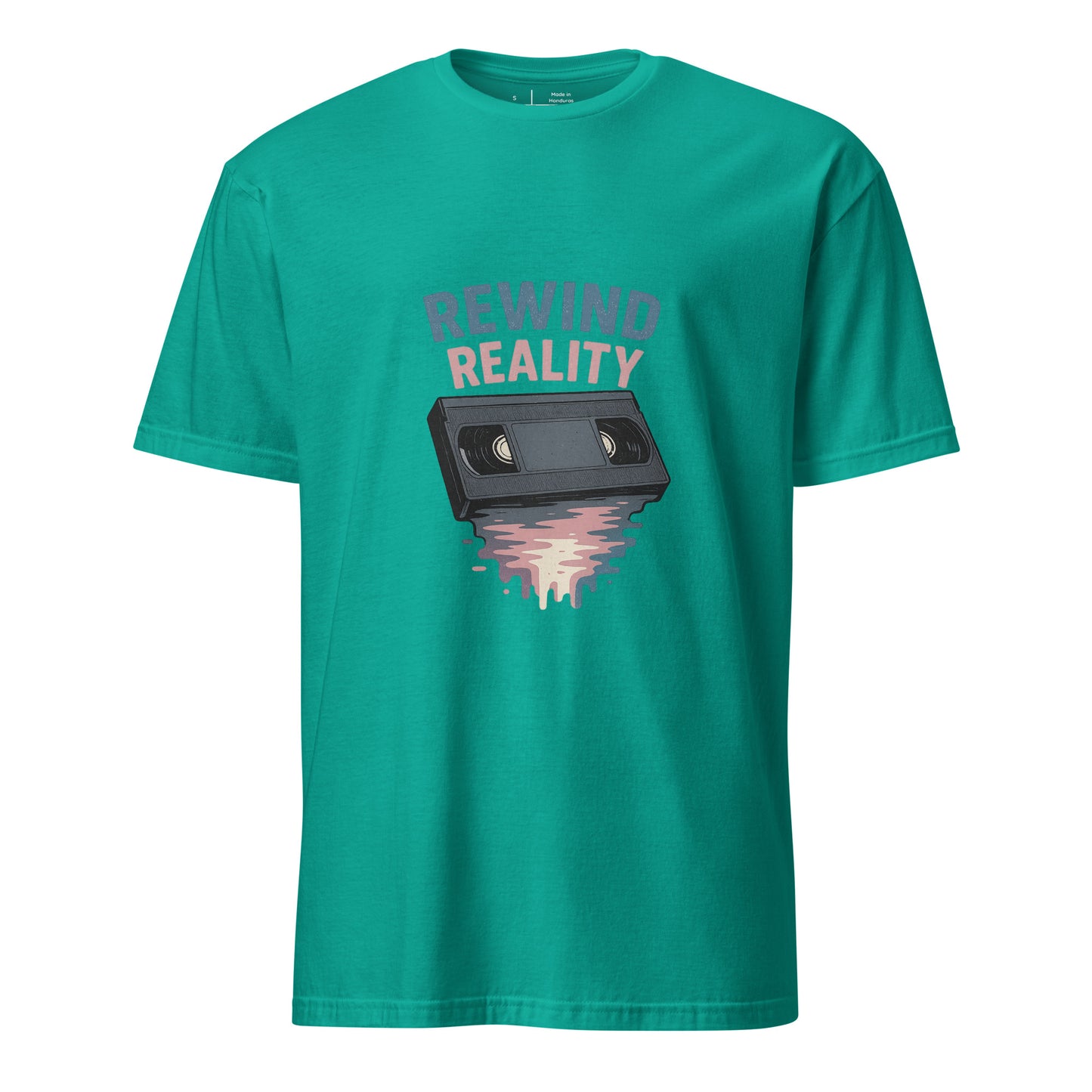 Rewind Reality - Retro Escape - Short-Sleeve T-Shirt - Graphic Tee - Jade Dome - Front