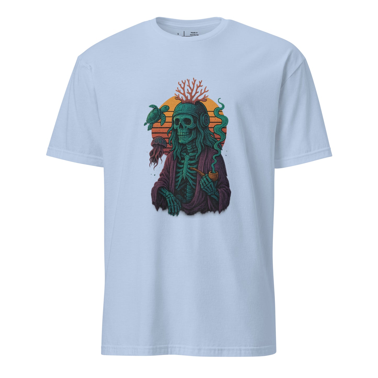 Peaceful Ancient - Timeless Calm - Short-Sleeve Unisex T-Shirt - Graphic Tee - Light Blue - Front