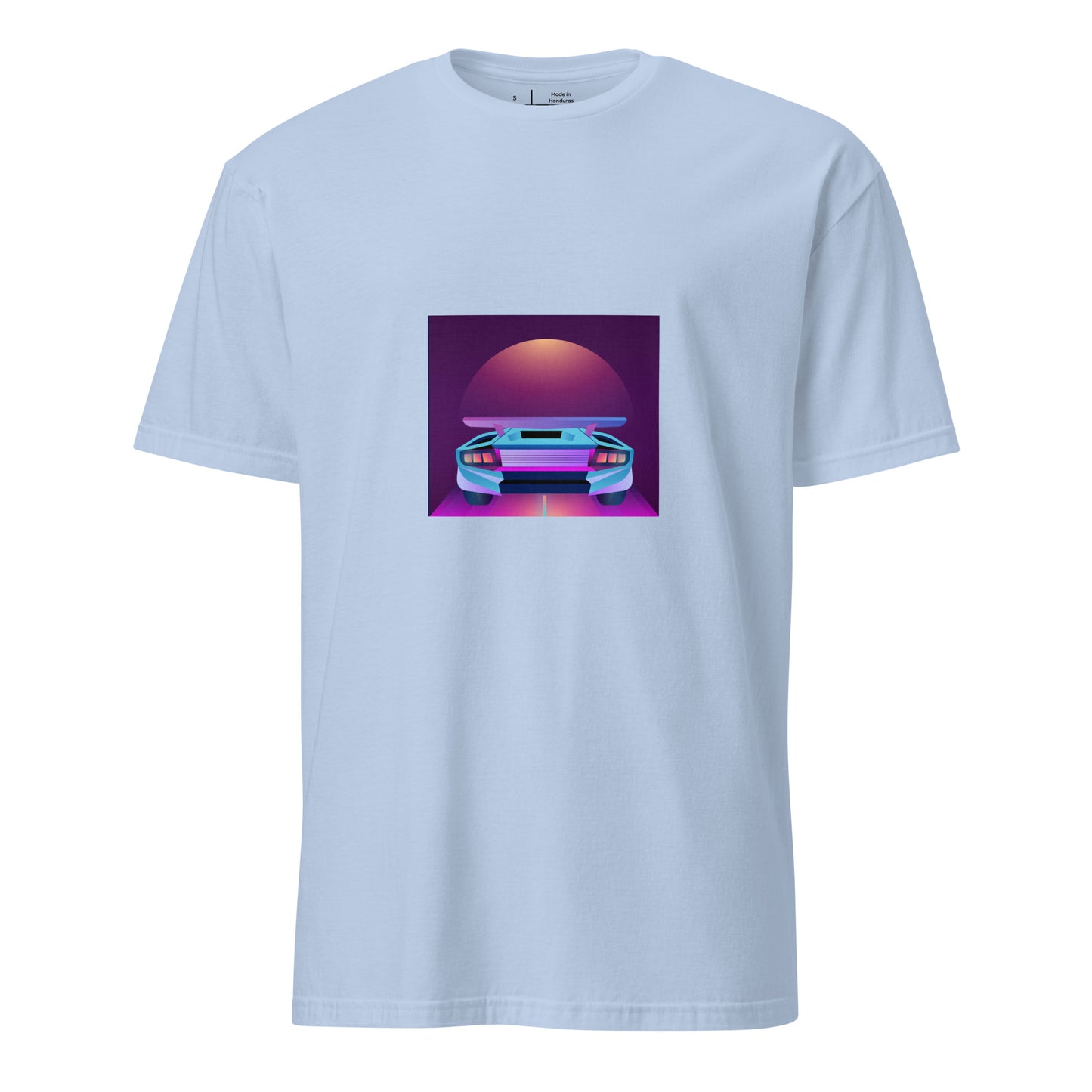 Retro Sunset - Drive The Dream - Short-Sleeve Unisex T-Shirt - Graphic Tee - Light Blue - Front