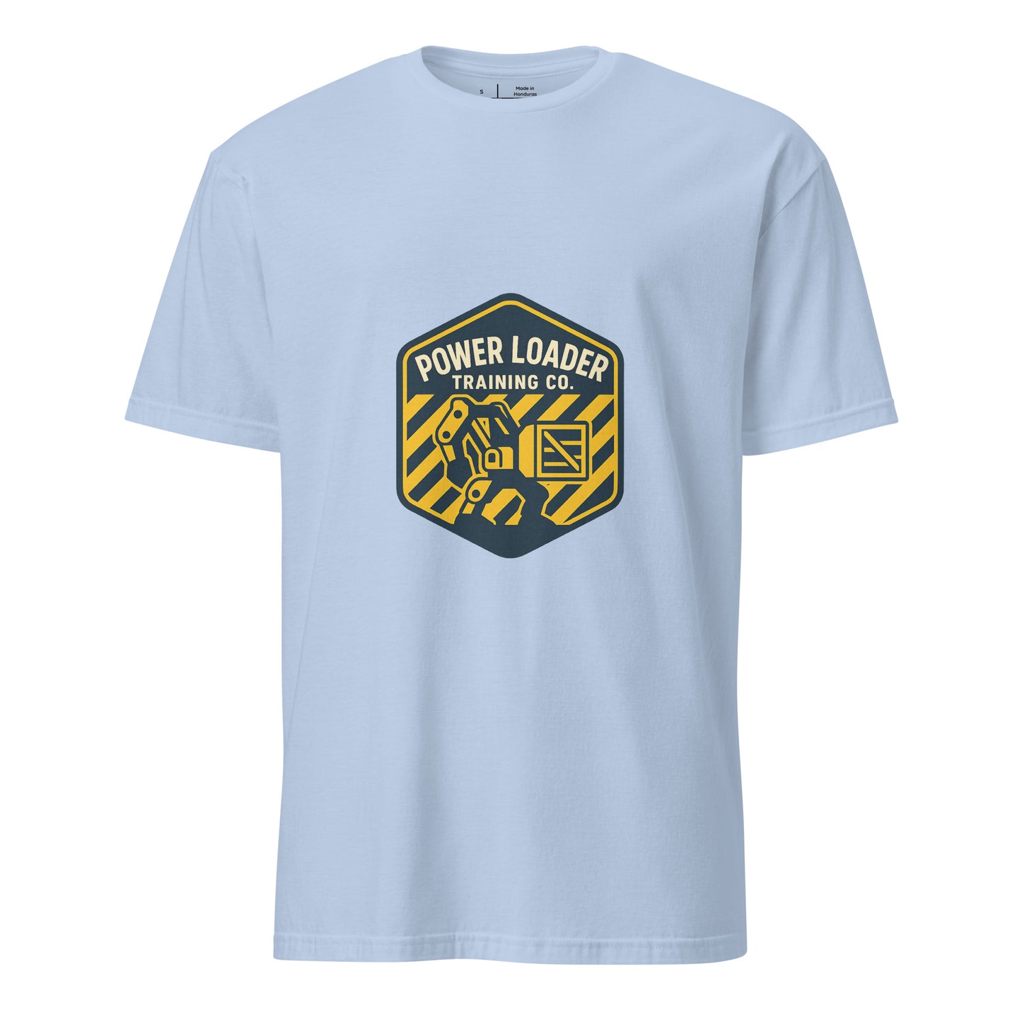 Power Loading.co - Sci-fi Nostalgia - Short-Sleeve Unisex T-Shirt - Graphic Tee - Light Blue - Front