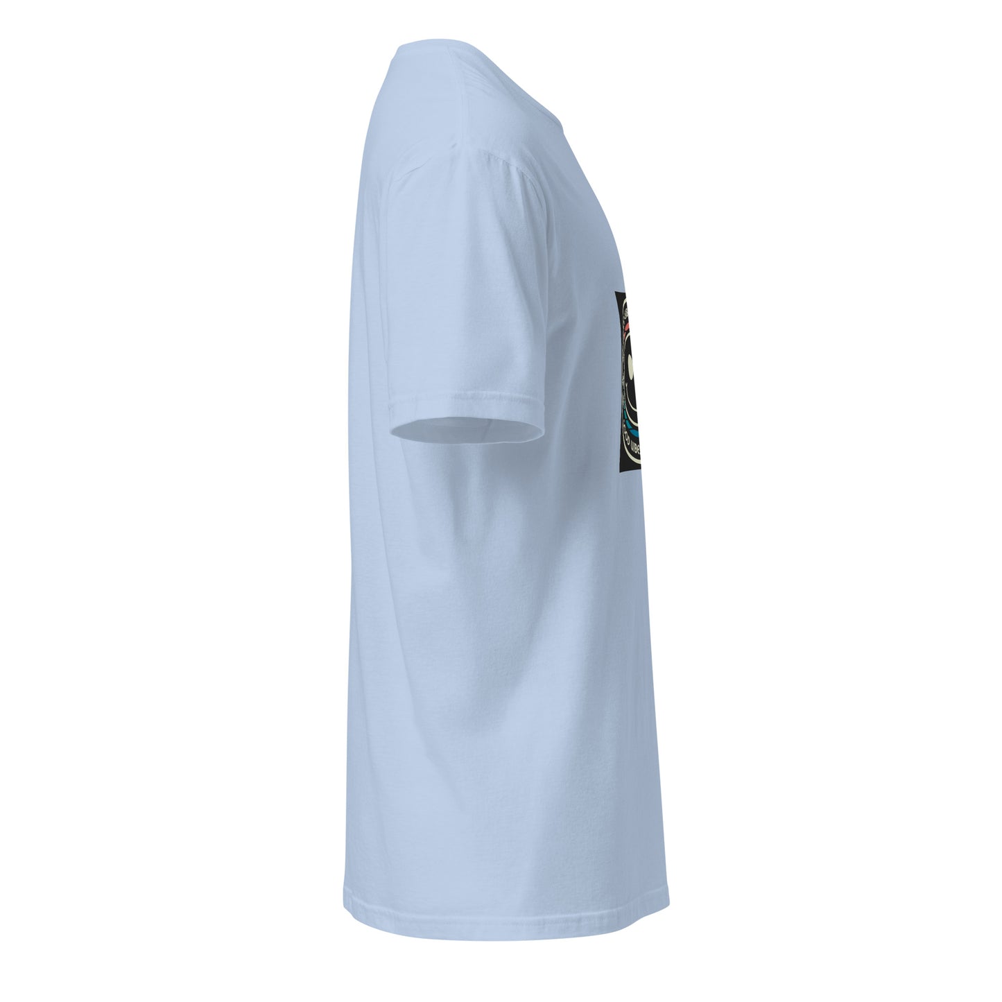 Good Vibes - Smiley Festival Energy - Short-Sleeve Unisex T-Shirt - Graphic Tee - Light Blue - Right side