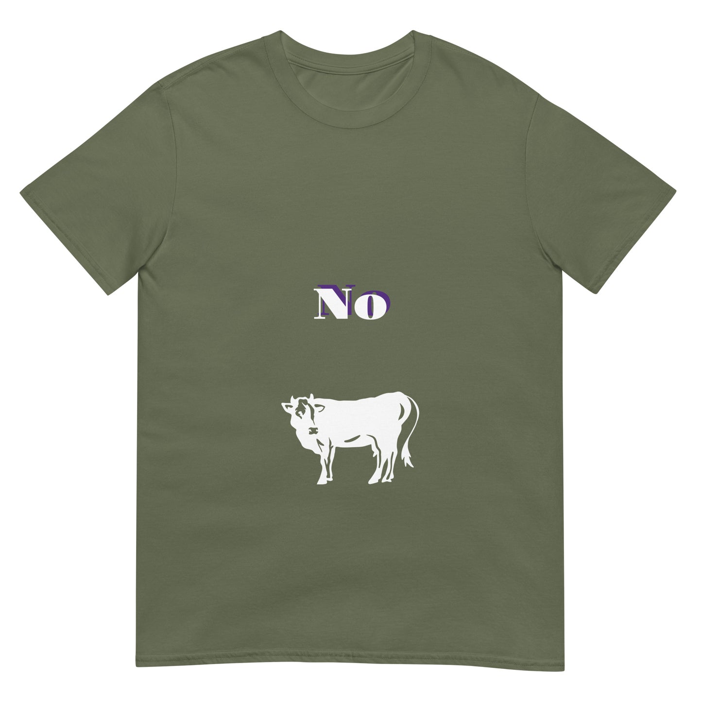 No Bull - Bold (and cheeky) Statement - Short-Sleeve Unisex T-Shirt - Graphic Tee - Military Green - Front