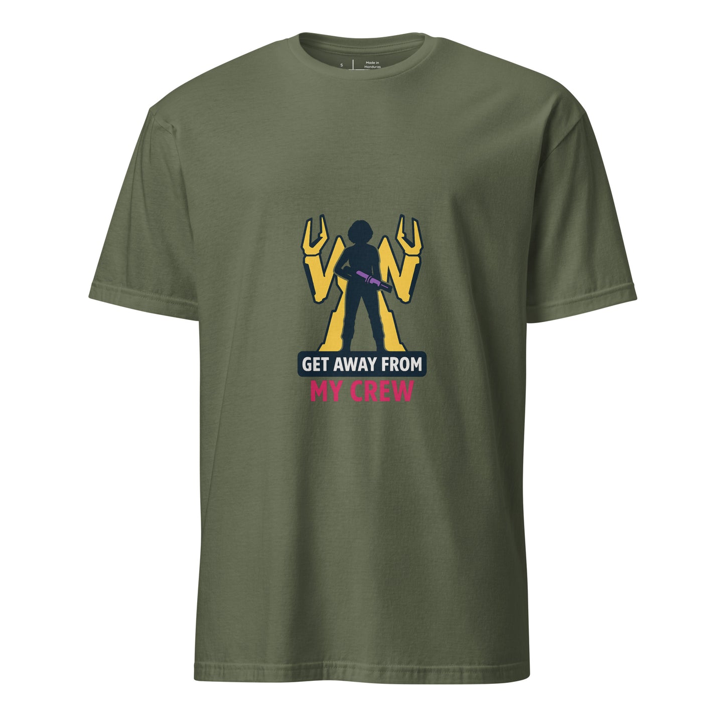 Get Away From My Crew — Ripley’s Fierce Protector - Short-Sleeve Unisex T-Shirt - Graphic Tee - Military Green - Front