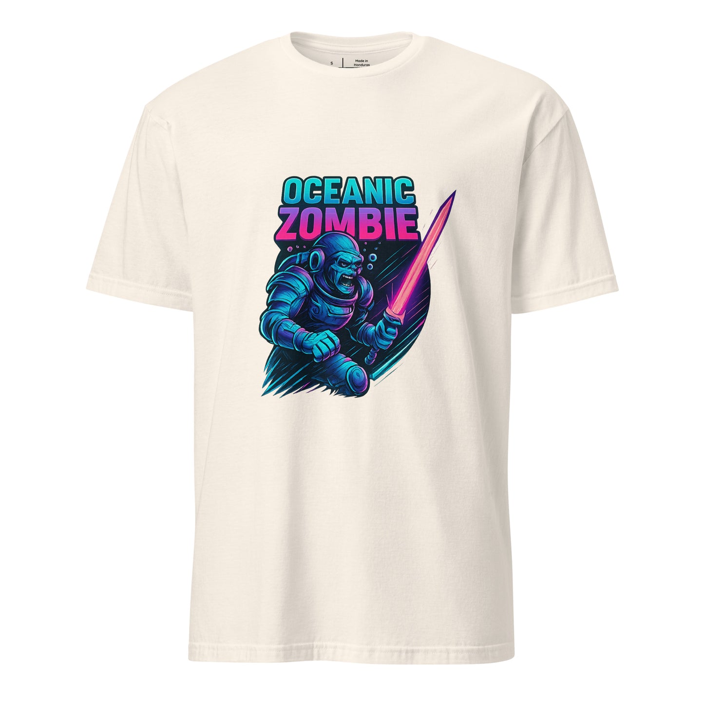 Oceanic Zombie - Deep Sea Horror - Short-Sleeve Unisex T-Shirt - Graphic Tee - Natural - Front