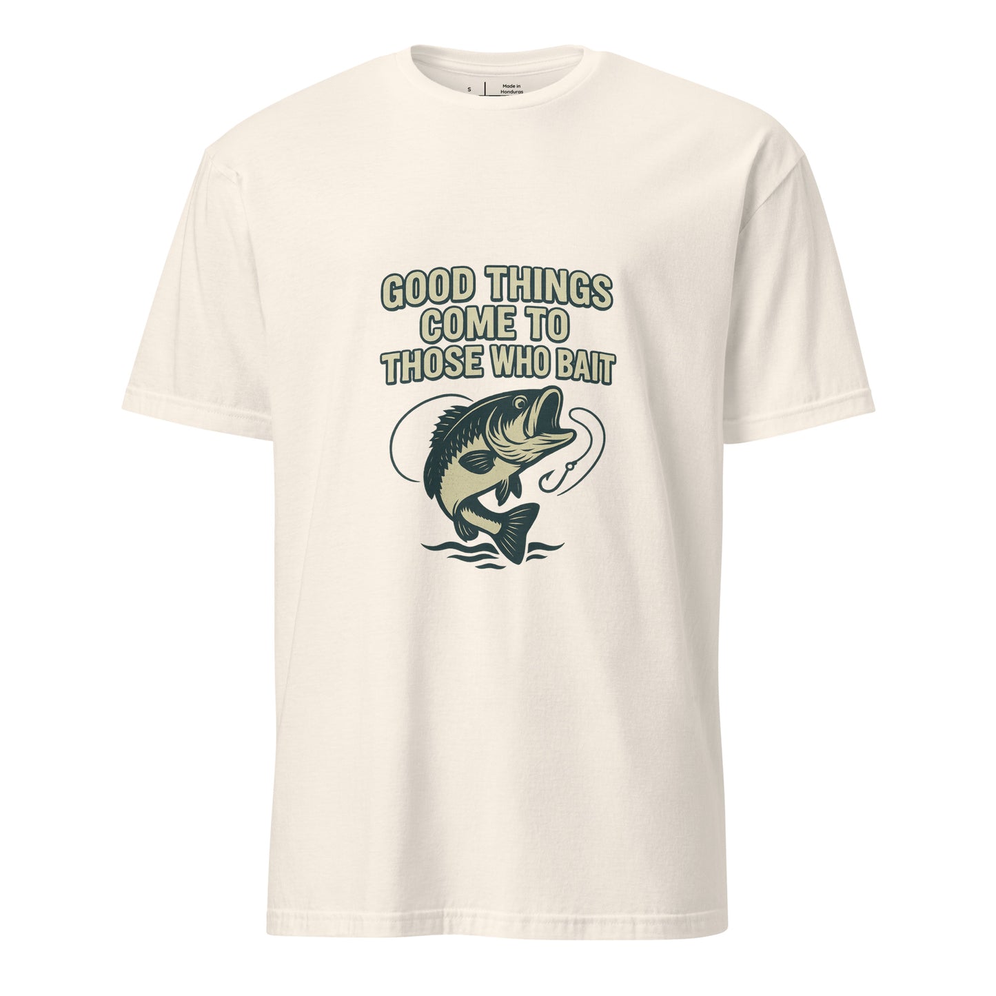 Good Things - Fishing Whitty Saying - Short-Sleeve Unisex T-Shirt - Graphic Tee - Natural - Front