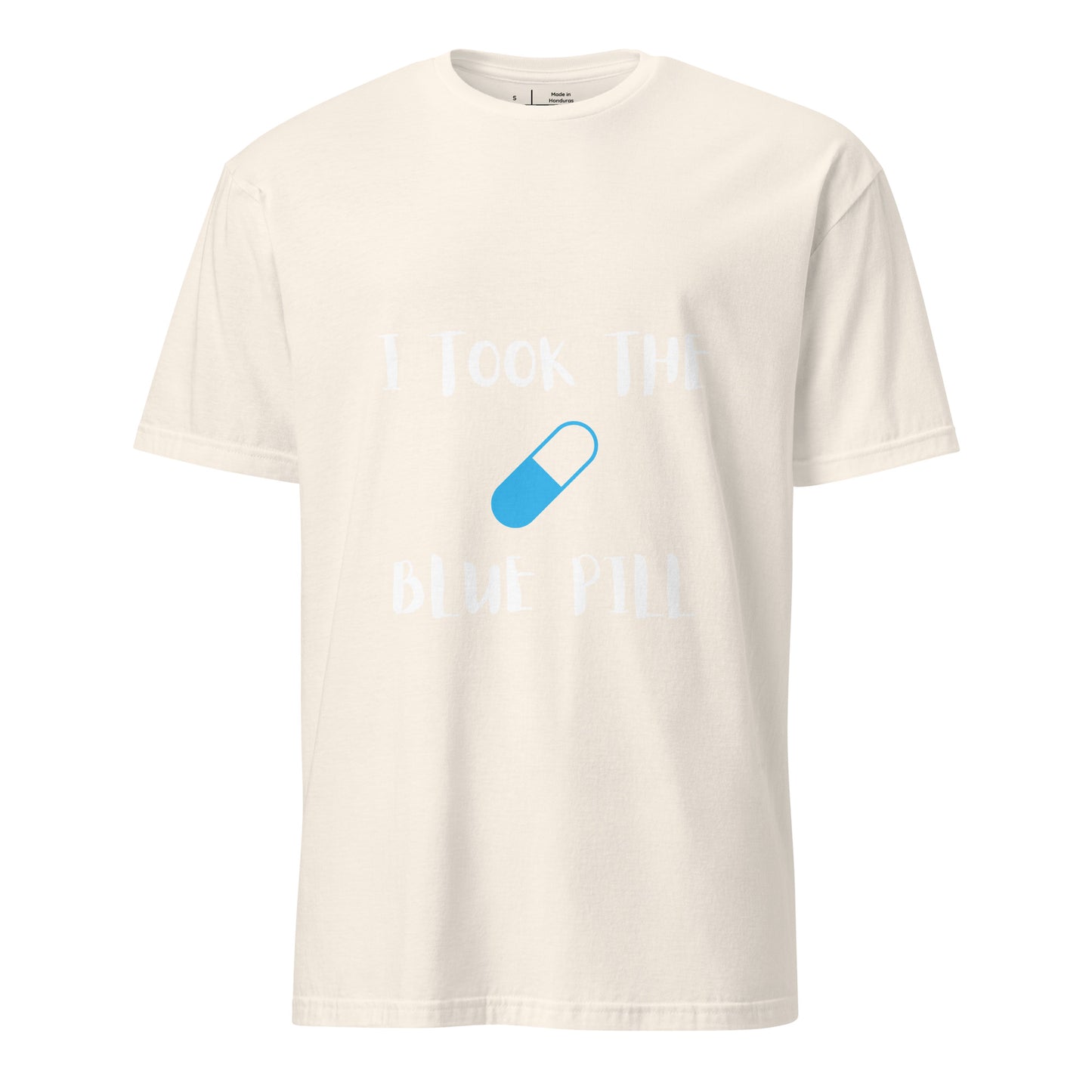 The Blue Pill - Sci-Fi Tribute - Short-Sleeve Unisex T-Shirt - Graphic Tee - Natural - Front