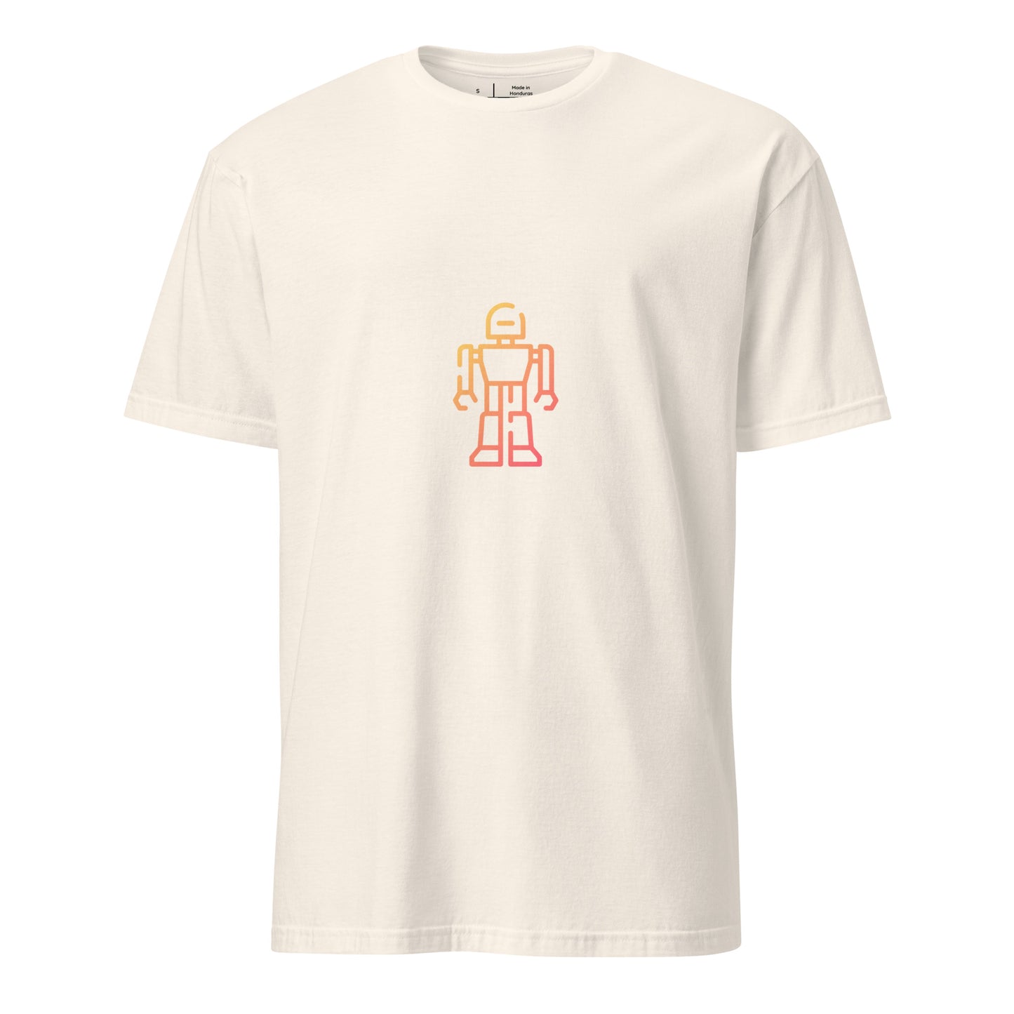 Golden Outline Sentinel - Sci-Fi/Urban - Short-Sleeve Unisex T-Shirt - Graphic Tee - Natural - Front