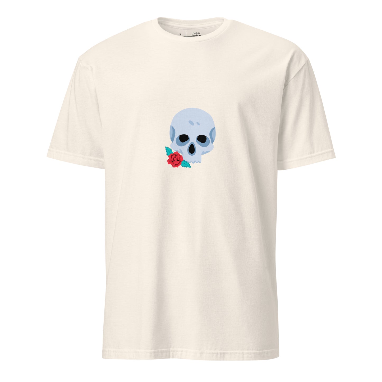 Skull & Flora - Dark Romance - Short-Sleeve Unisex T-Shirt - Graphic Tee - Natural - Front