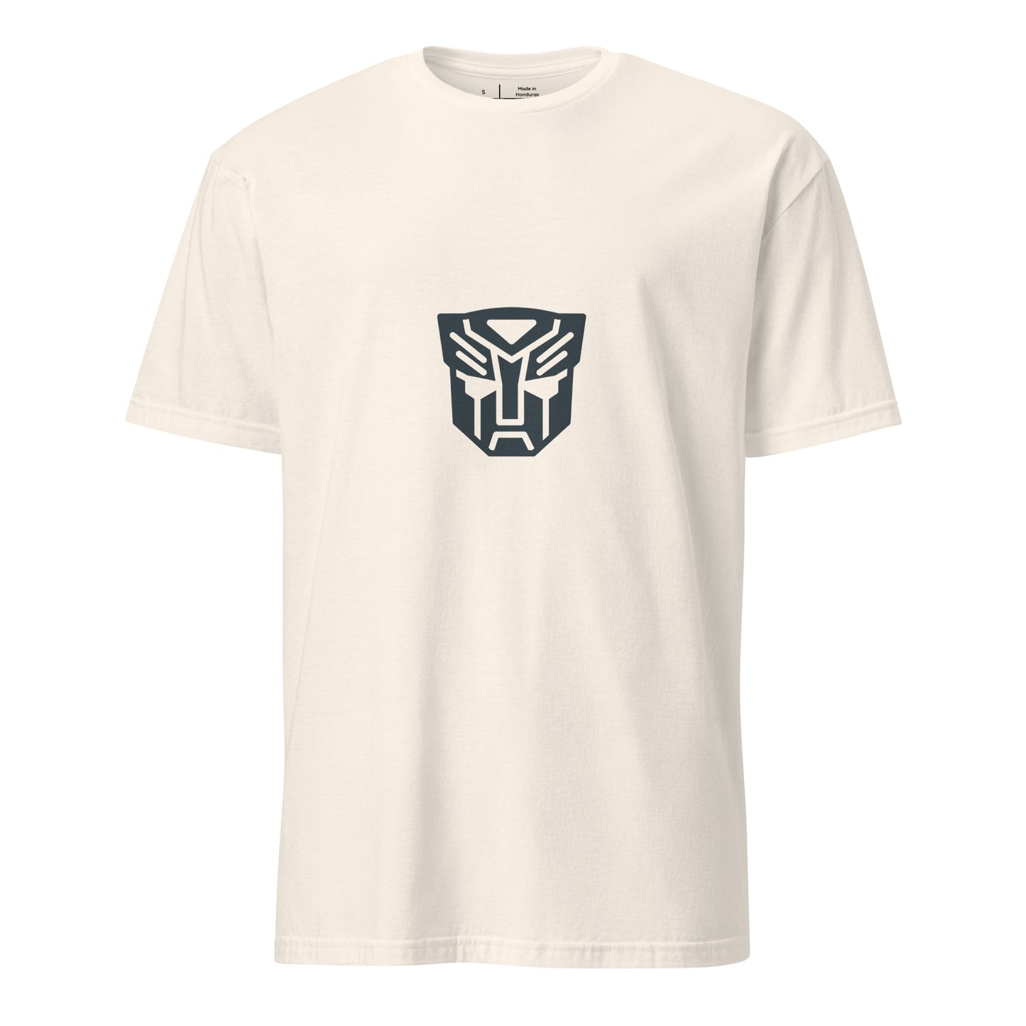Tranzforma 1 - Minimalist Heroic Mech Icon - Short-Sleeve Unisex T-Shirt - Graphic Tee - Natural - Front