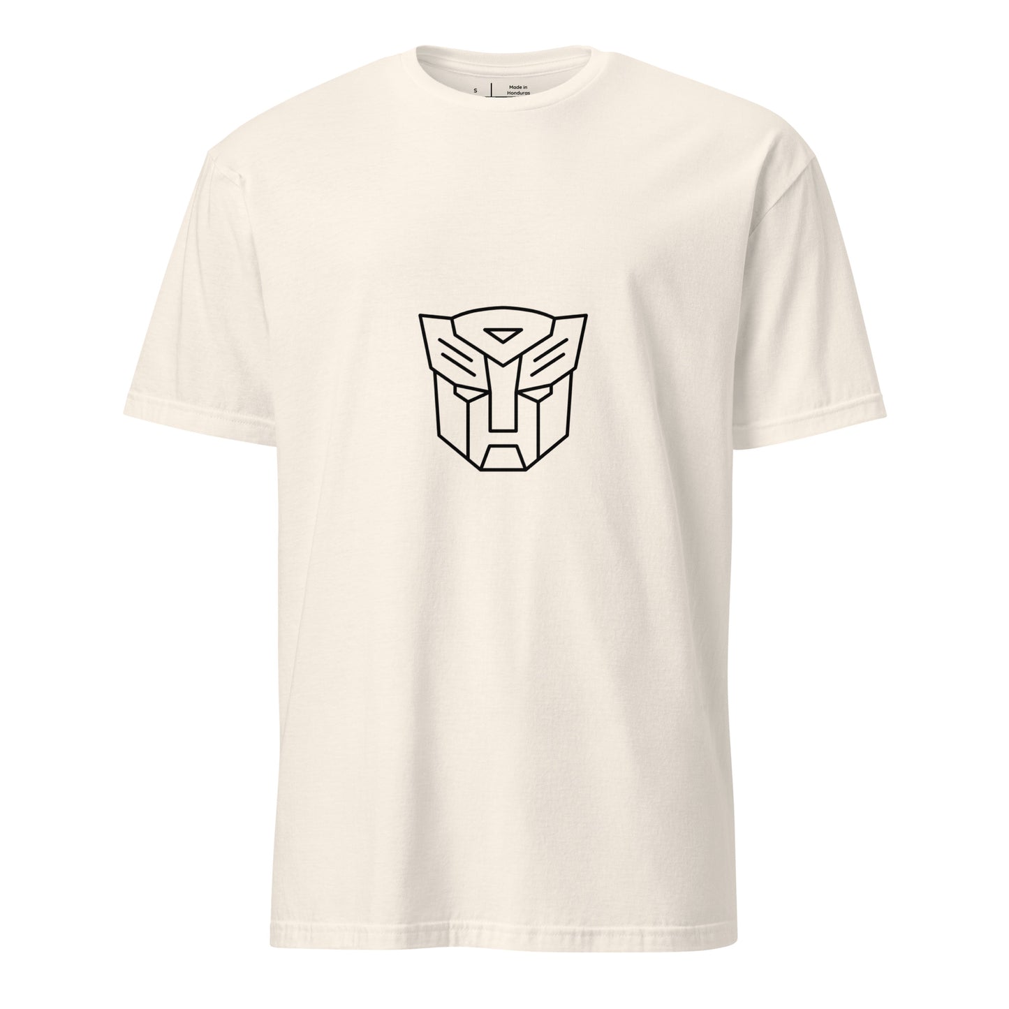 Tranzforma 2 - Minimalist Heroic Mech Icon - Short-Sleeve Unisex T-Shirt - Graphic Tee - Natural - Front