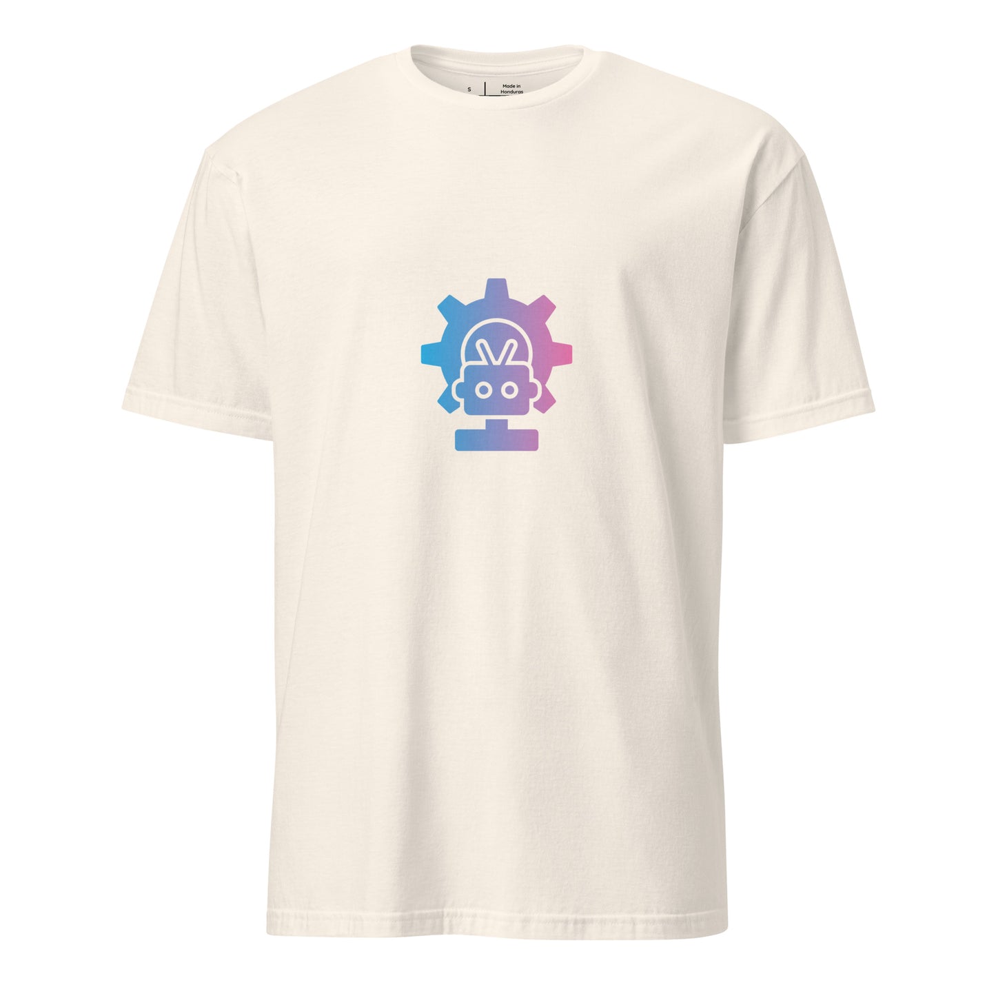 Robo Cog - Pink And Blue Robot - Short-Sleeve Unisex T-Shirt - Graphic Tee - Natural - Front