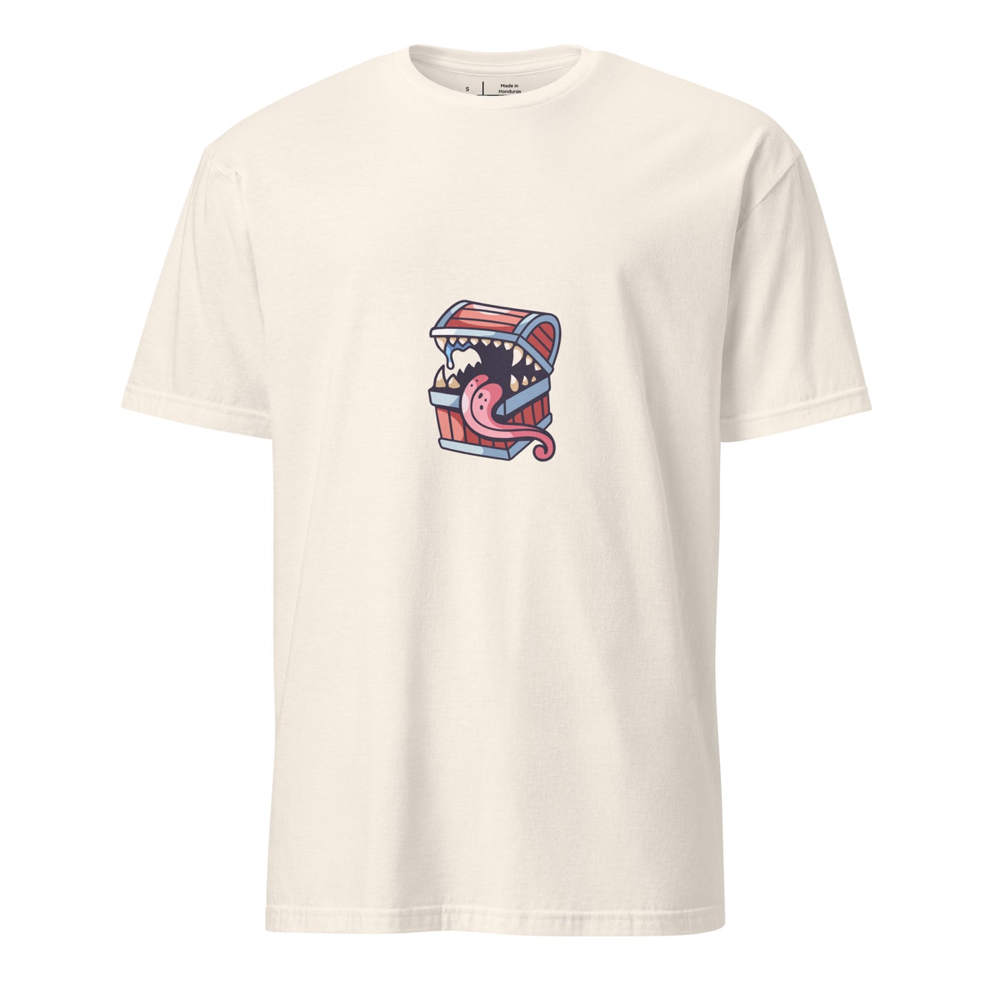 Treasure Chest - Monster Chest Design - Short-Sleeve Unisex T-Shirt - Graphic Tee - Natural - Front