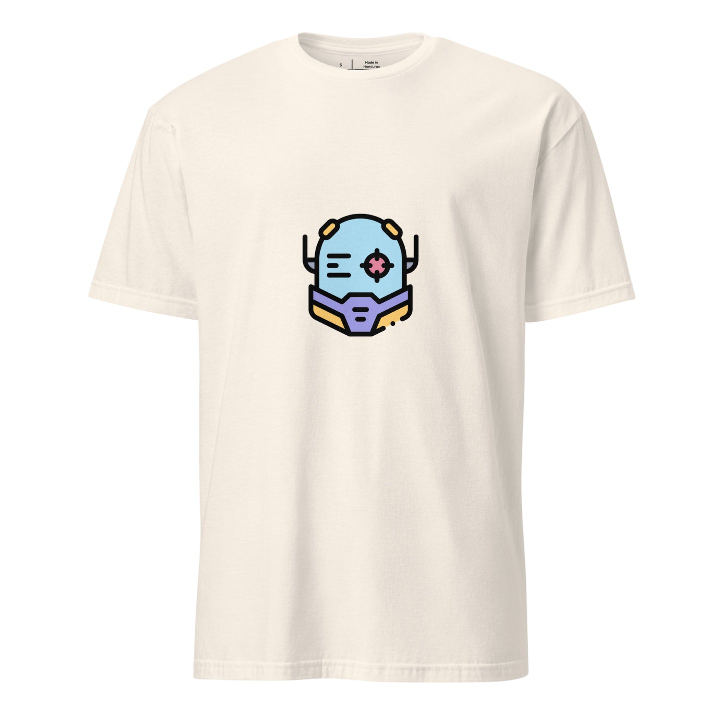 Cyber Helmet - Target Acquired - Short-Sleeve Unisex T-Shirt - Graphic Tee - Natural - Front