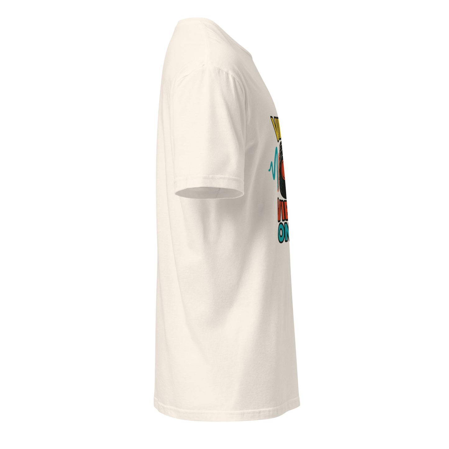 Vinyl Vibes Only - Retro Music Lover - Short-Sleeve Unisex T-Shirt - Graphic Tee - Natural - Right side