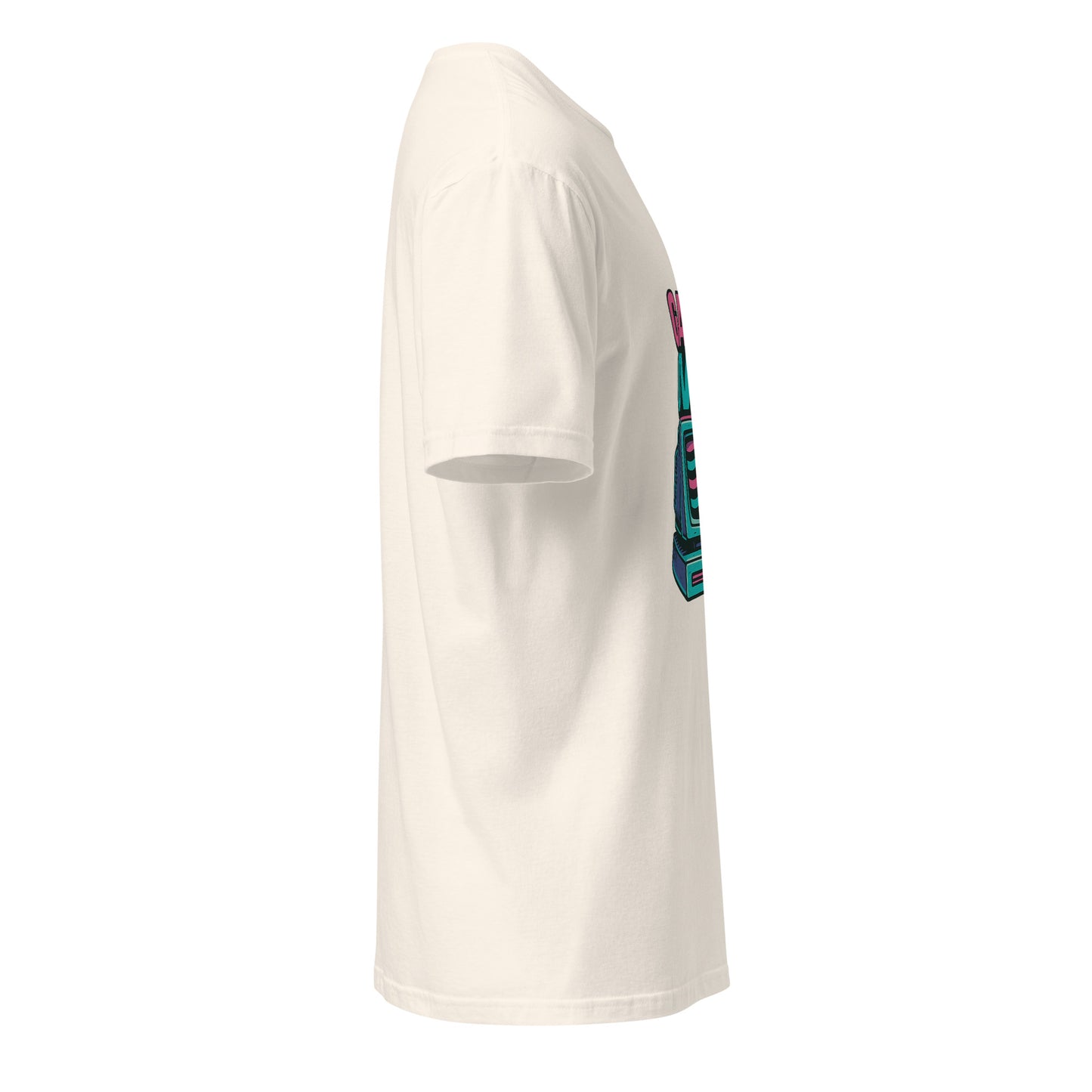 Game Over - Retro Gamer Glitch - Short-Sleeve Unisex T-Shirt - Graphic Tee - Natural - Right side