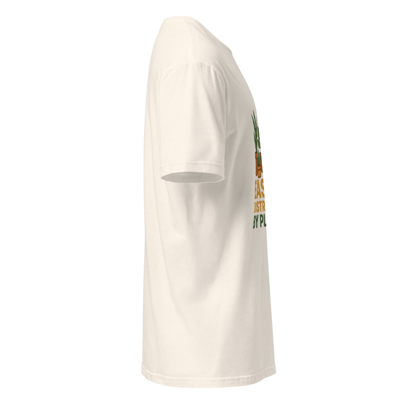 Easily Distracted By Plants - Short-Sleeve Unisex T-Shirt - Graphic Tee - Natural - Right side
