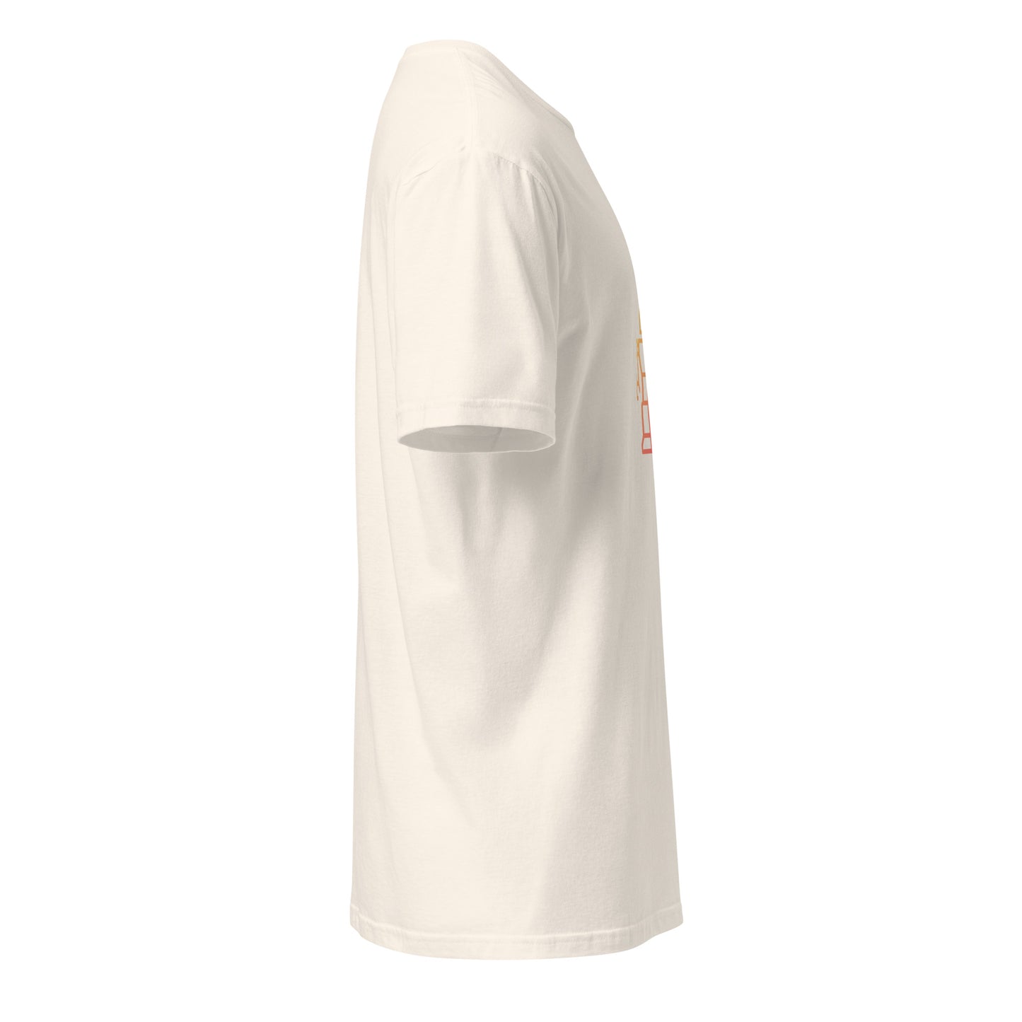 Golden Outline Sentinel - Sci-Fi/Urban - Short-Sleeve Unisex T-Shirt - Graphic Tee - Natural - Right side