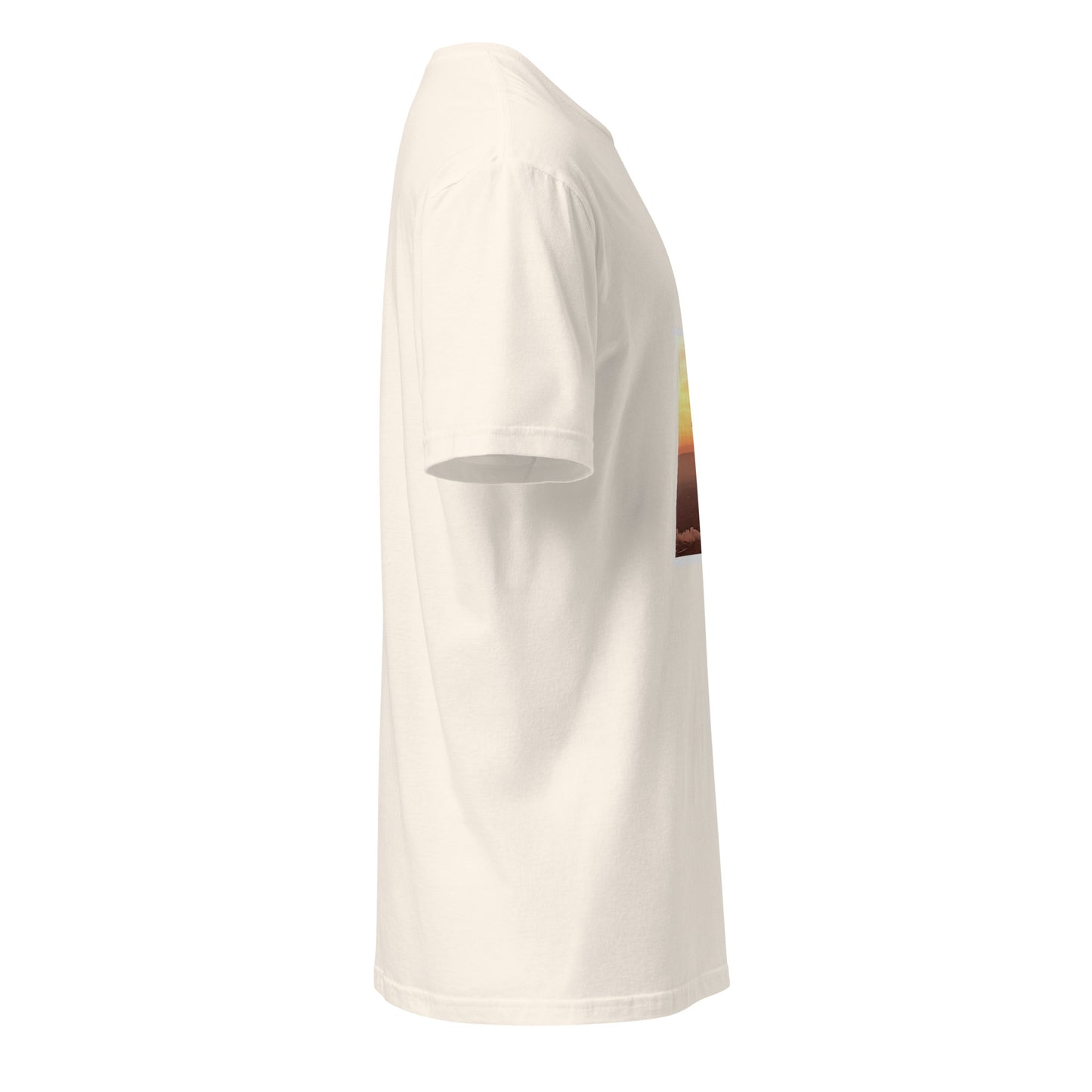 Take Off - “Departure at Dusk” Vintage Photo - Short-Sleeve Unisex T-Shirt - Graphic Tee - Natural - Right side