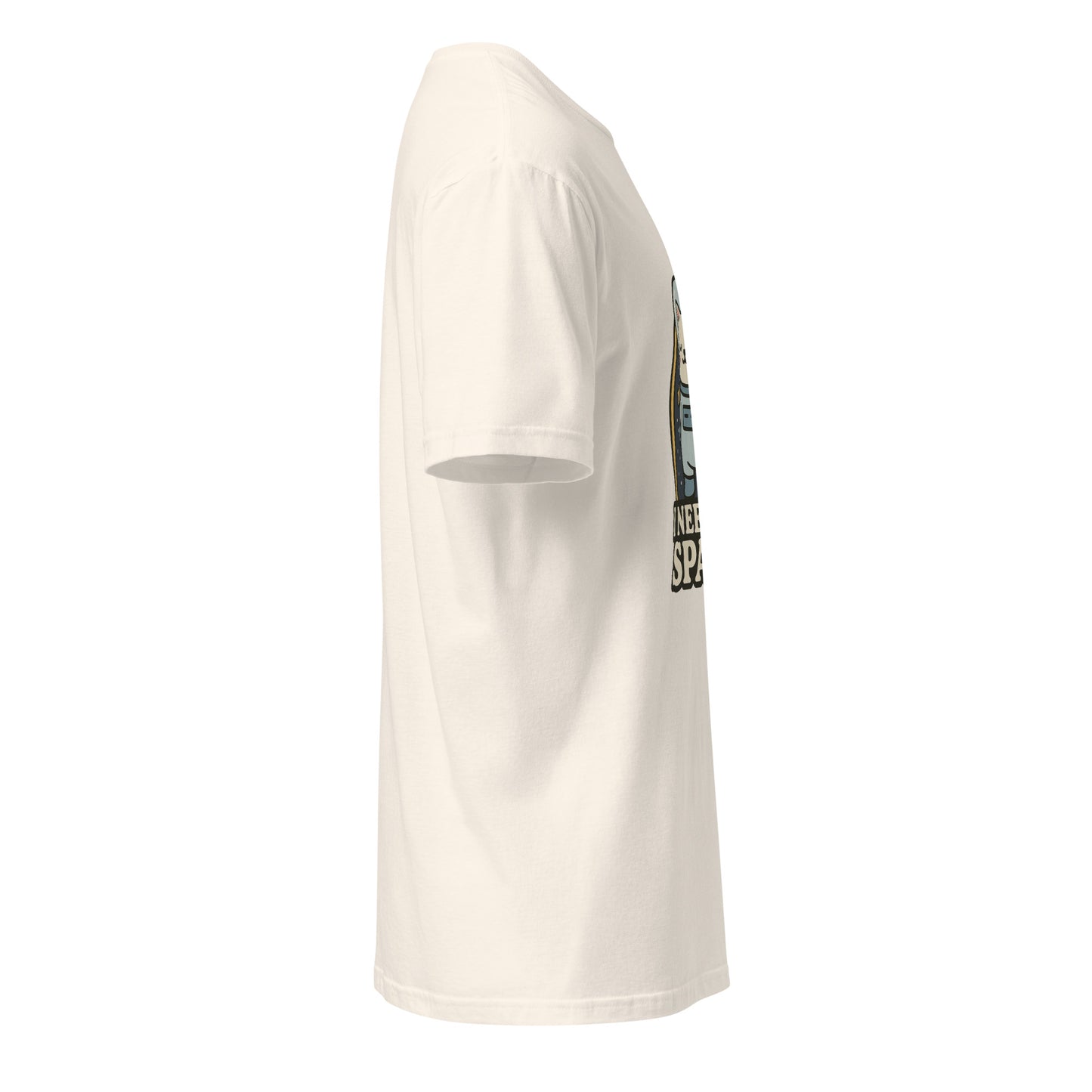I Need Space – Lucky Cat Astronaut - Short-Sleeve Unisex T-Shirt - Graphic Tee - Natural - Right side