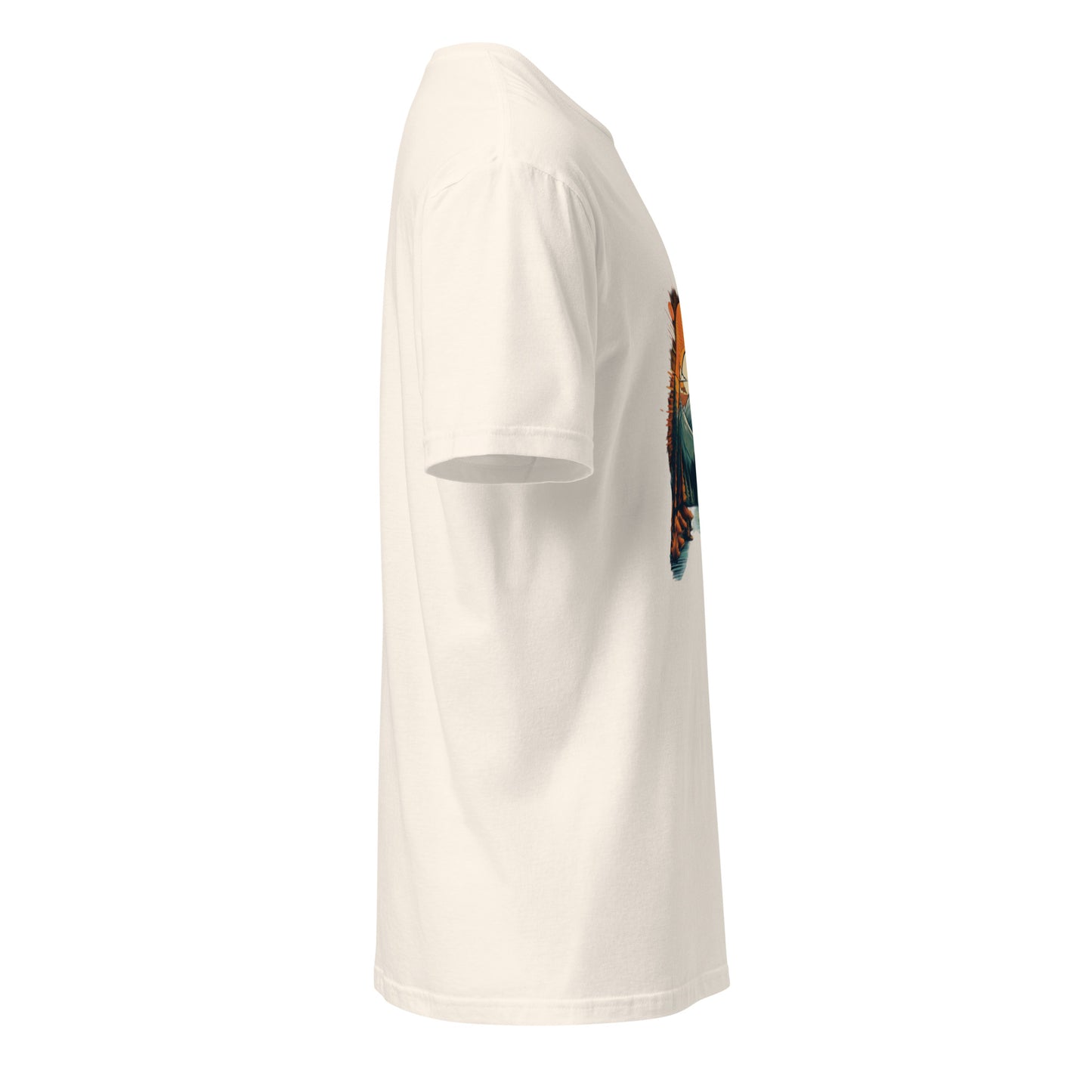 Golden Sunset Camping Escape – Adventure - Short-Sleeve Unisex T-Shirt - Graphic Tee - Natural - Right side