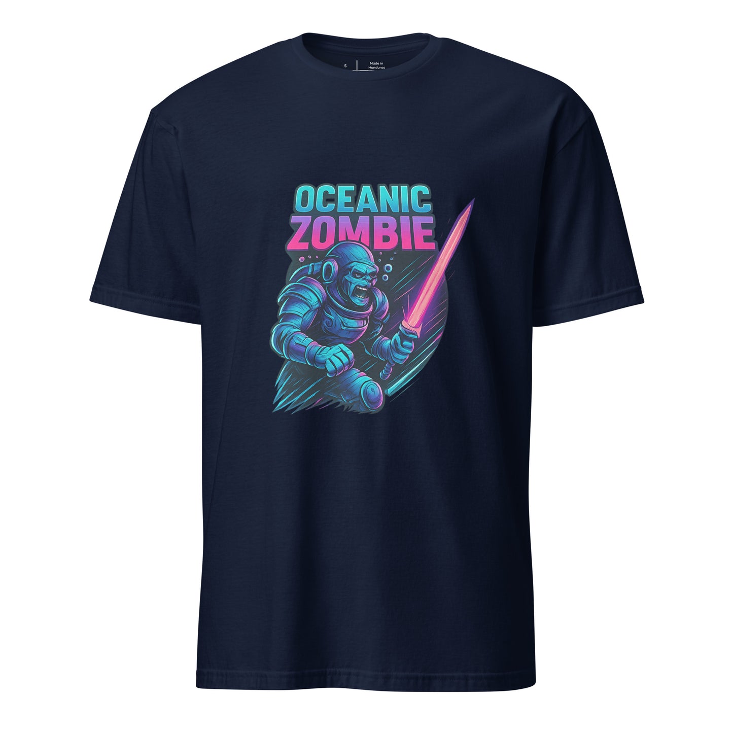 Oceanic Zombie - Deep Sea Horror - Short-Sleeve Unisex T-Shirt - Graphic Tee - Navy - Front