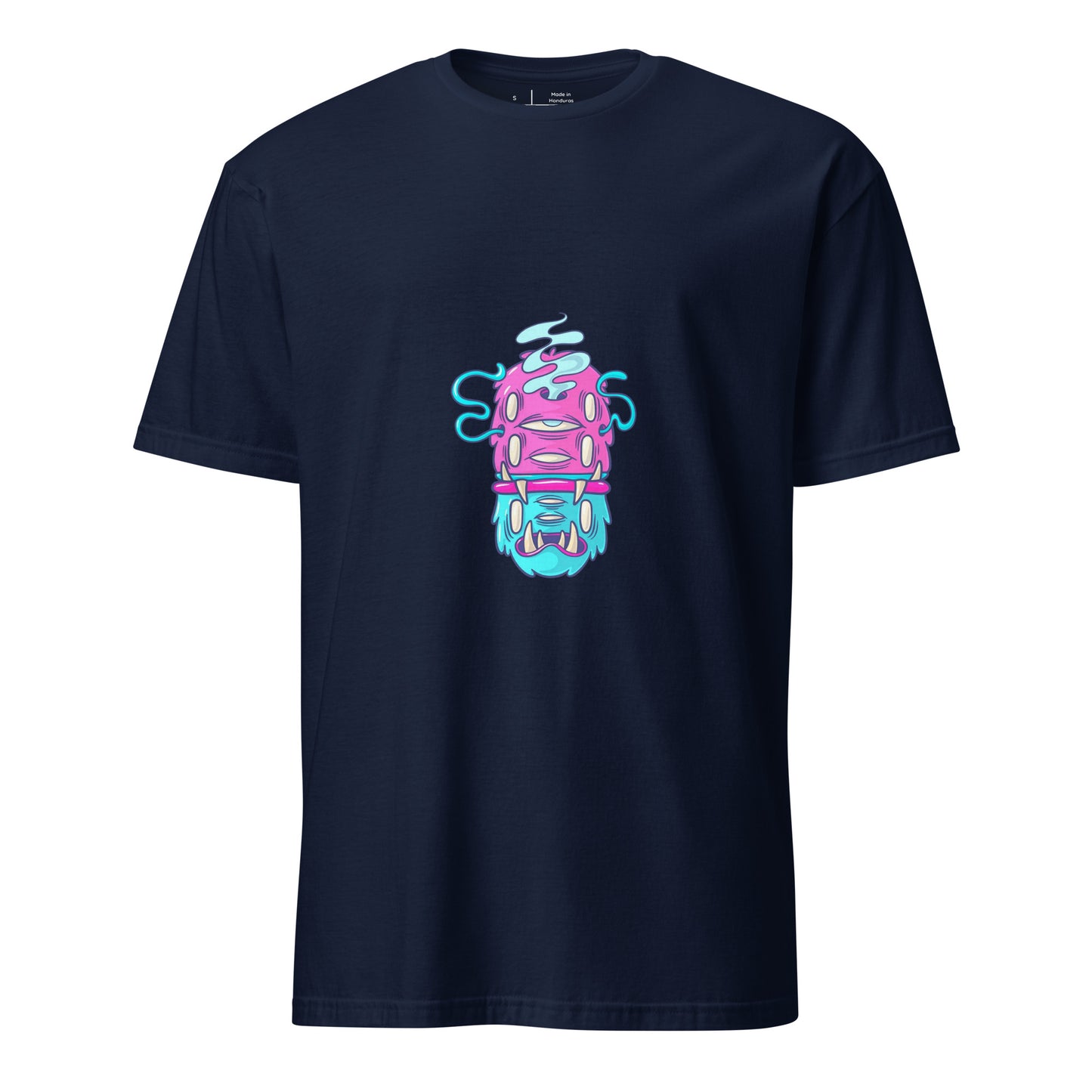 Monsta 6 - Monsta Collection - Short-Sleeve Unisex T-Shirt - Graphic Tee - Navy - Front