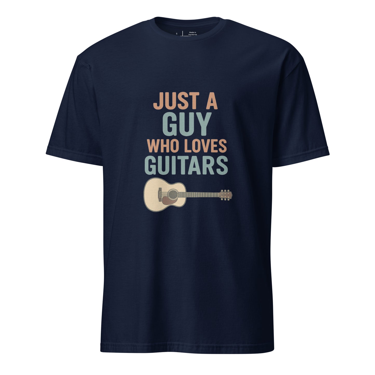 Loves Guitars - Guitarist - Short-Sleeve Unisex T-Shirt - Graphic Tee - Navy - Front
