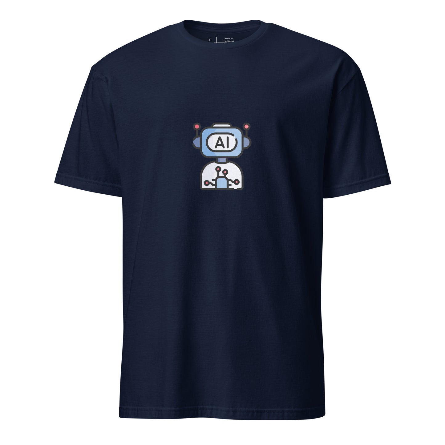 A.I - Retro AI Bot - Short-Sleeve Unisex T-Shirt - Graphic Tee - Navy - Front