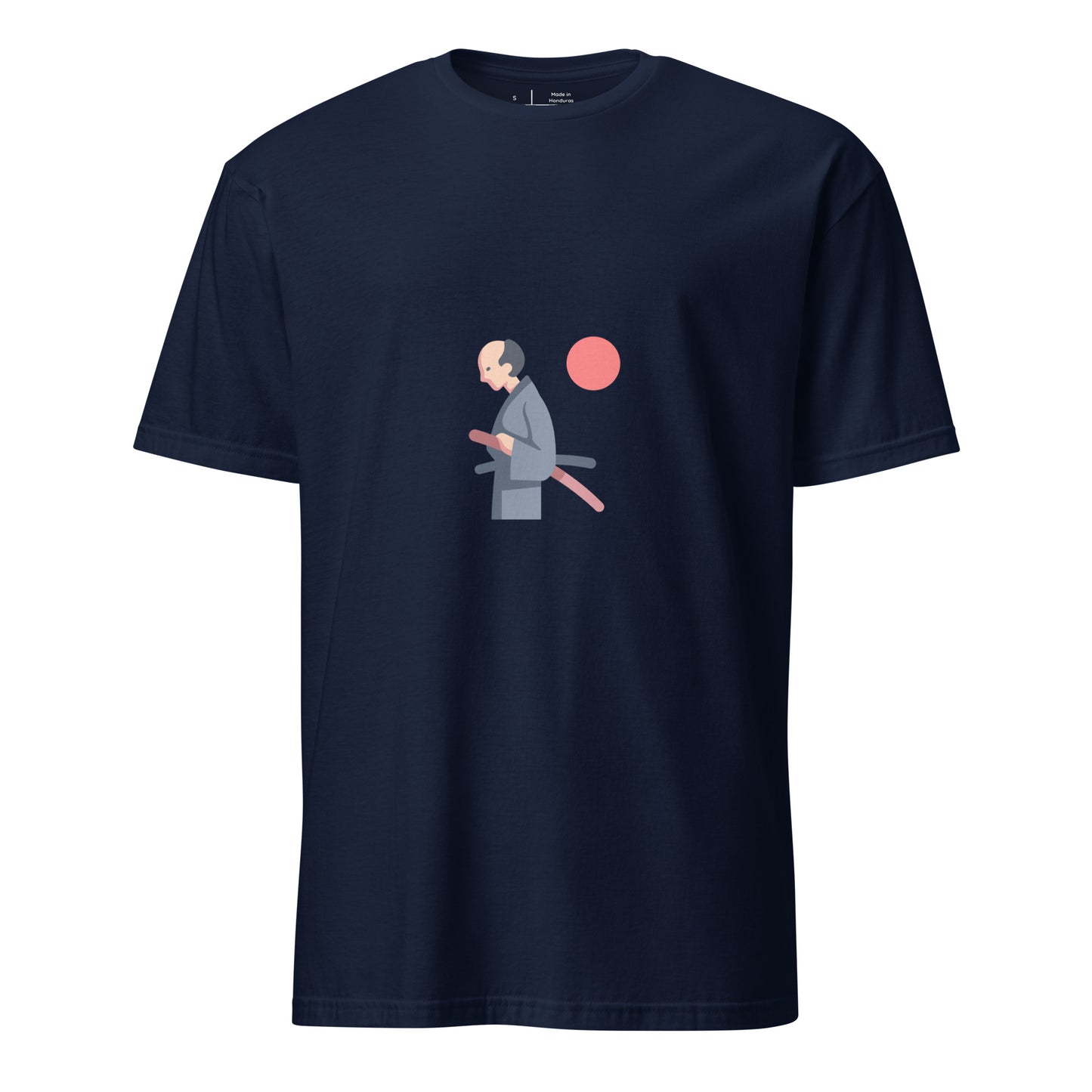 Samurai - Honour In Silence - Short-Sleeve Unisex T-Shirt - Graphic Tee - Navy - Front