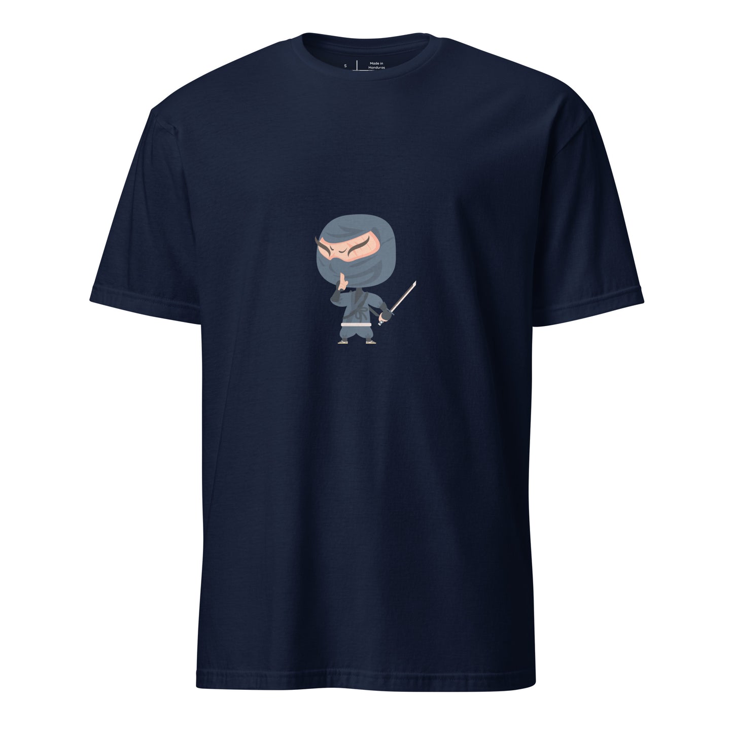 Ninja - Cartoon Ninja - Short-Sleeve Unisex T-Shirt - Graphic Tee - Navy - Front