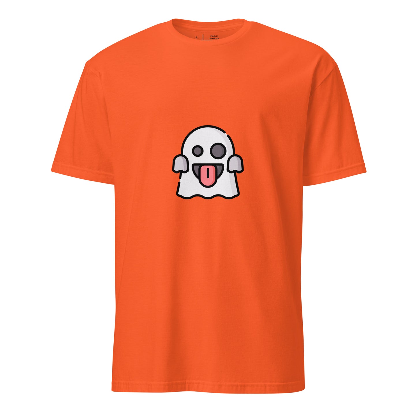 Spooky - Cheeky Ghost Vibes - Short-Sleeve Unisex T-Shirt - Graphic Tee - Orange - Front