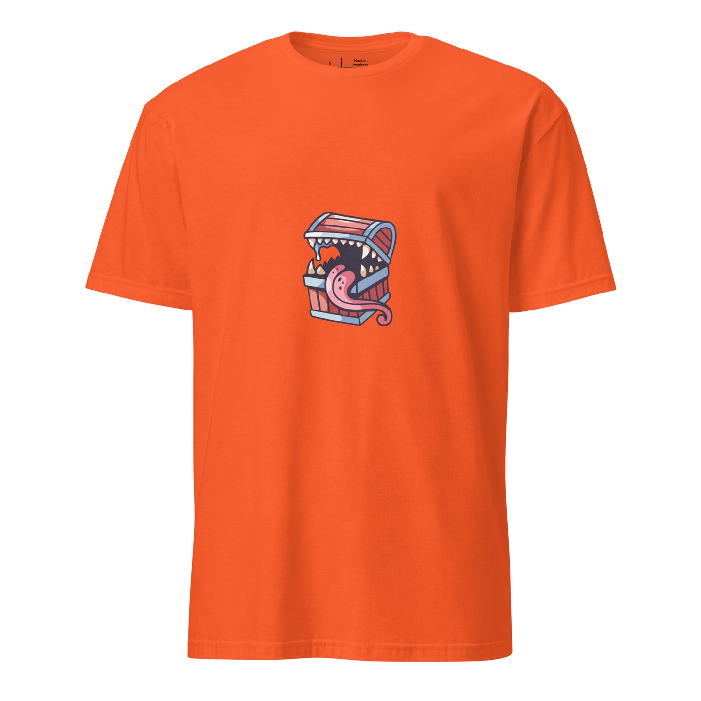 Treasure Chest - Monster Chest Design - Short-Sleeve Unisex T-Shirt - Graphic Tee - Orange - Front