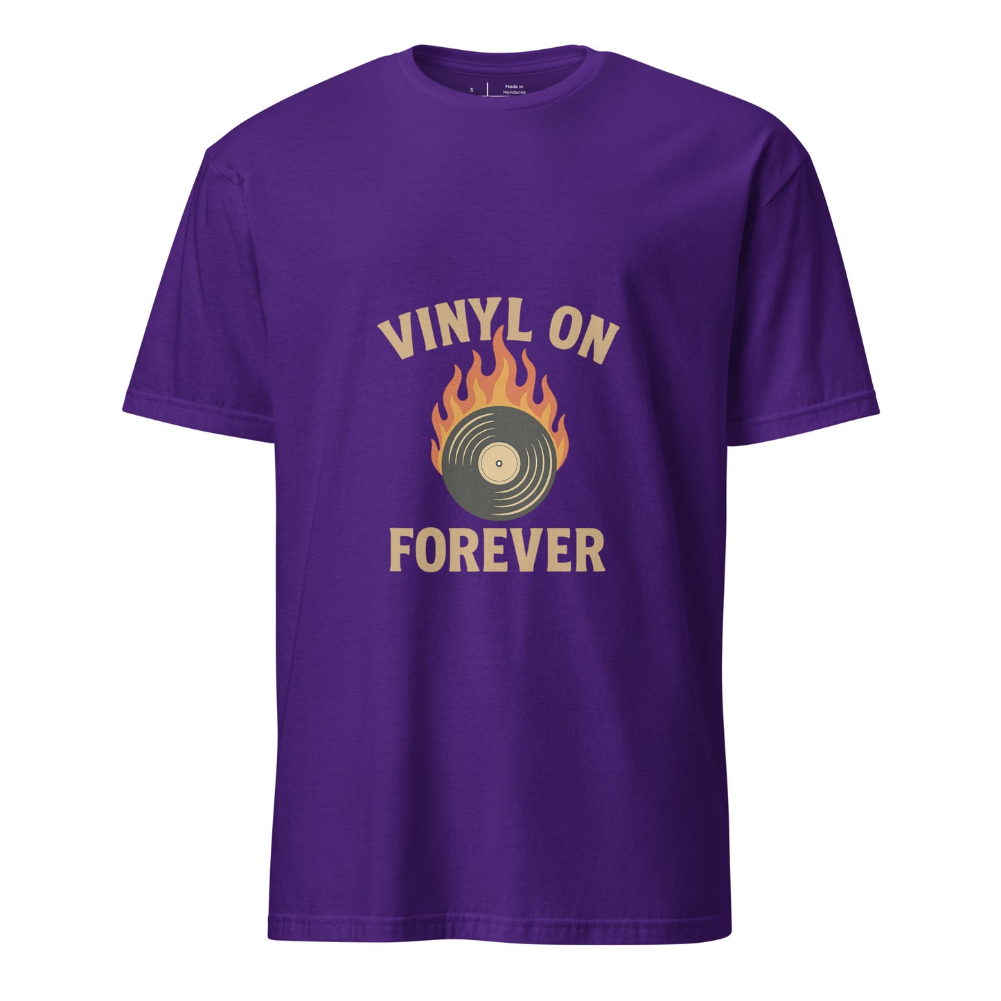 Vinyl On Forever - Timeless Sound - Short-Sleeve Unisex T-Shirt - Graphic Tee - Purple - Front