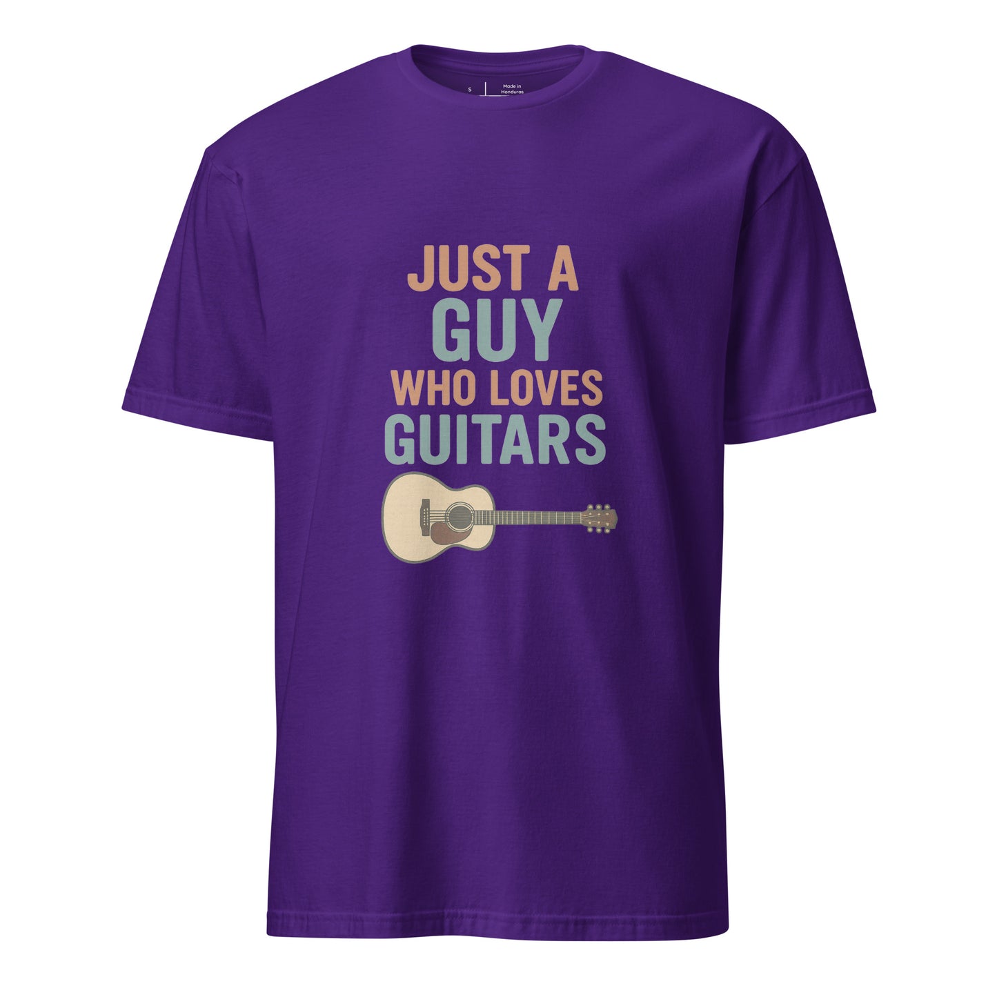 Loves Guitars - Guitarist - Short-Sleeve Unisex T-Shirt - Graphic Tee - Purple - Front