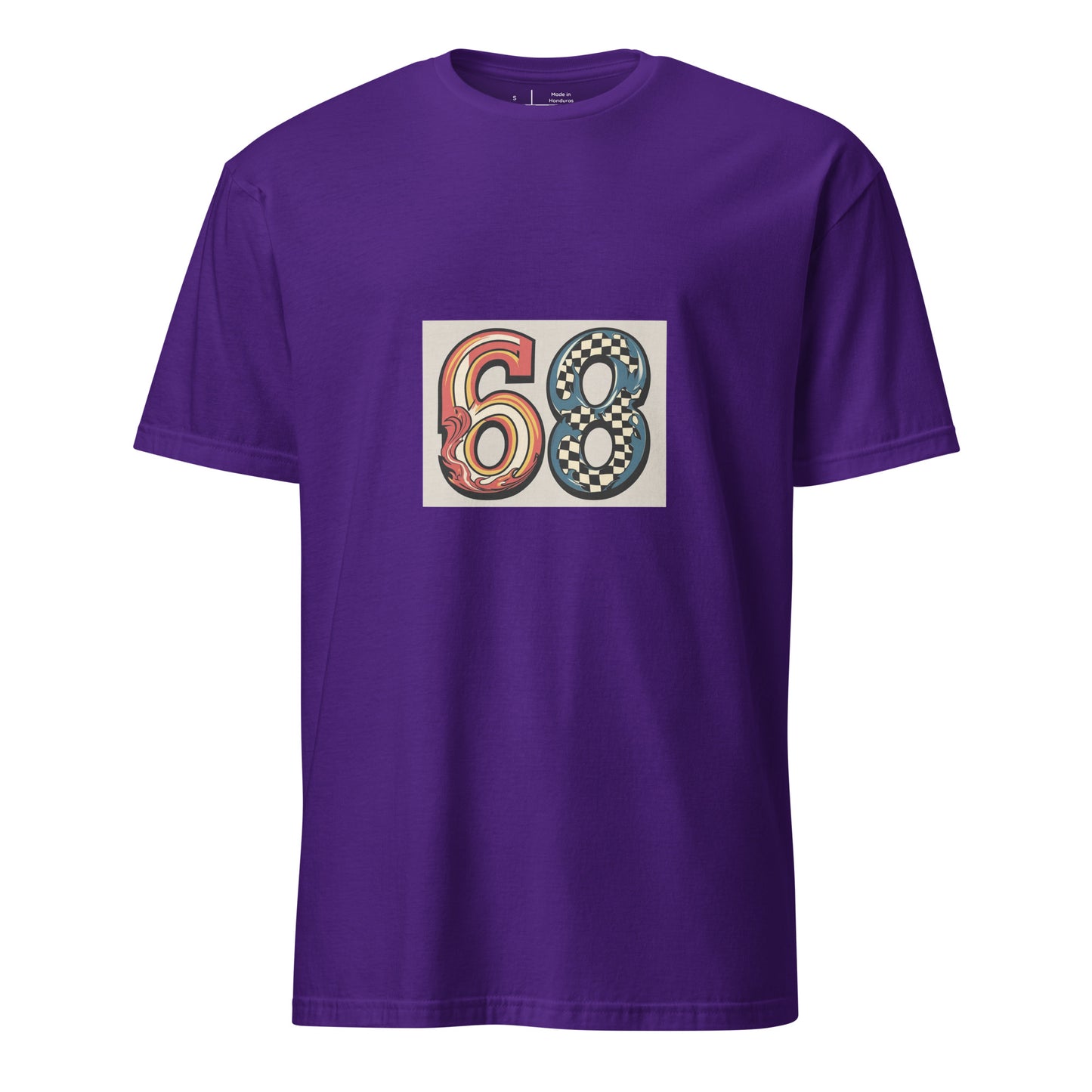 68 - Carefree Vibes - Short-Sleeve Unisex T-Shirt - Graphic Tee - Purple - Front