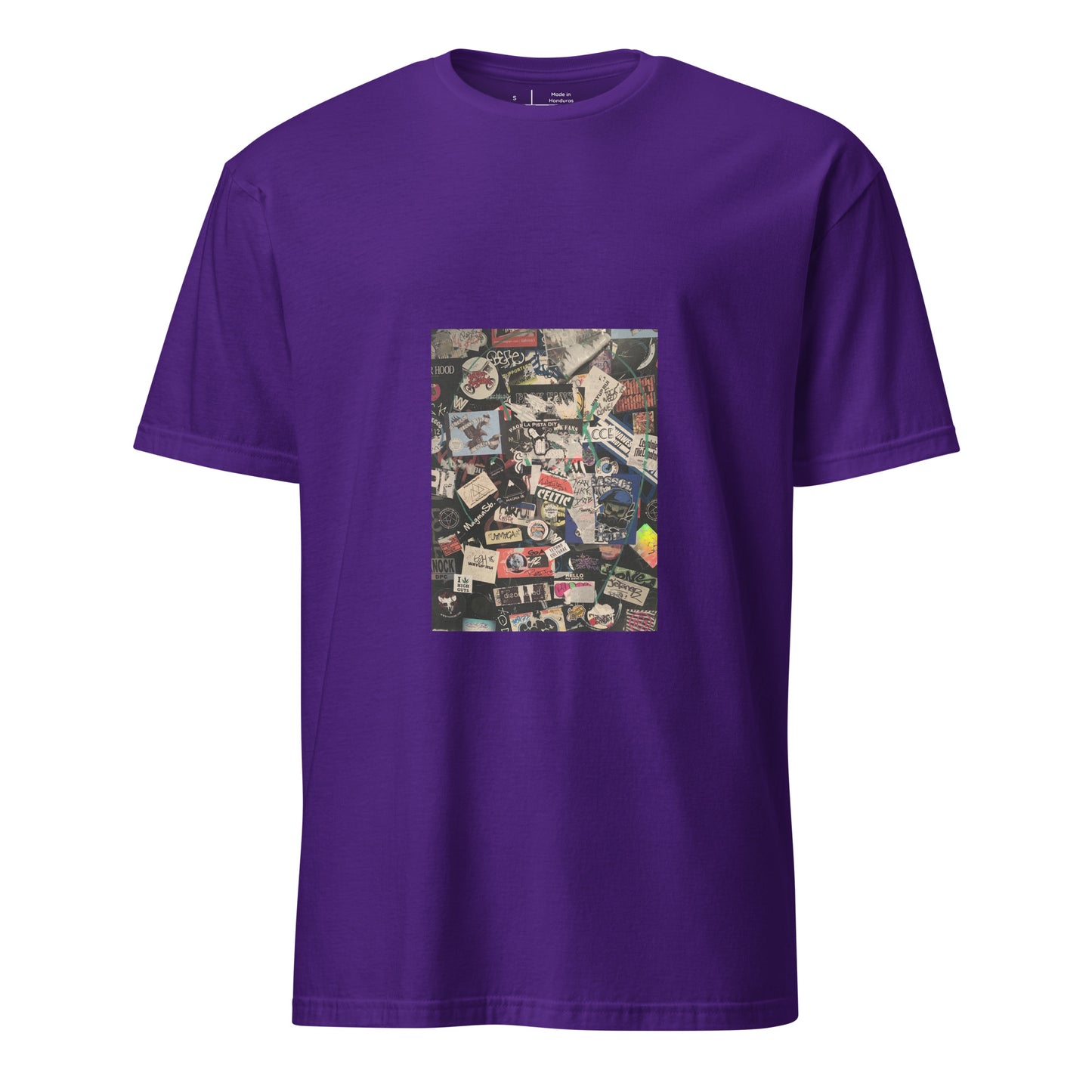 Graffiti - Street Art - Short-Sleeve Unisex T-Shirt - Graphic Tee - Purple - Front
