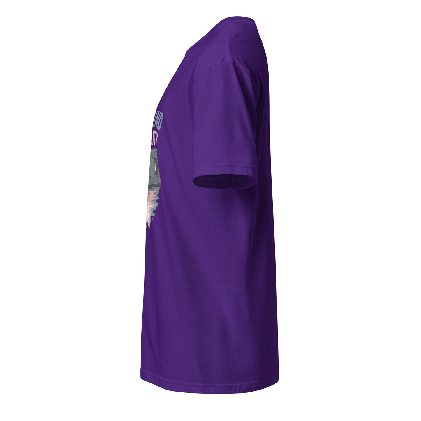 Rewind Reality - Retro Escape - Short-Sleeve T-Shirt - Graphic Tee - Purple - Left side