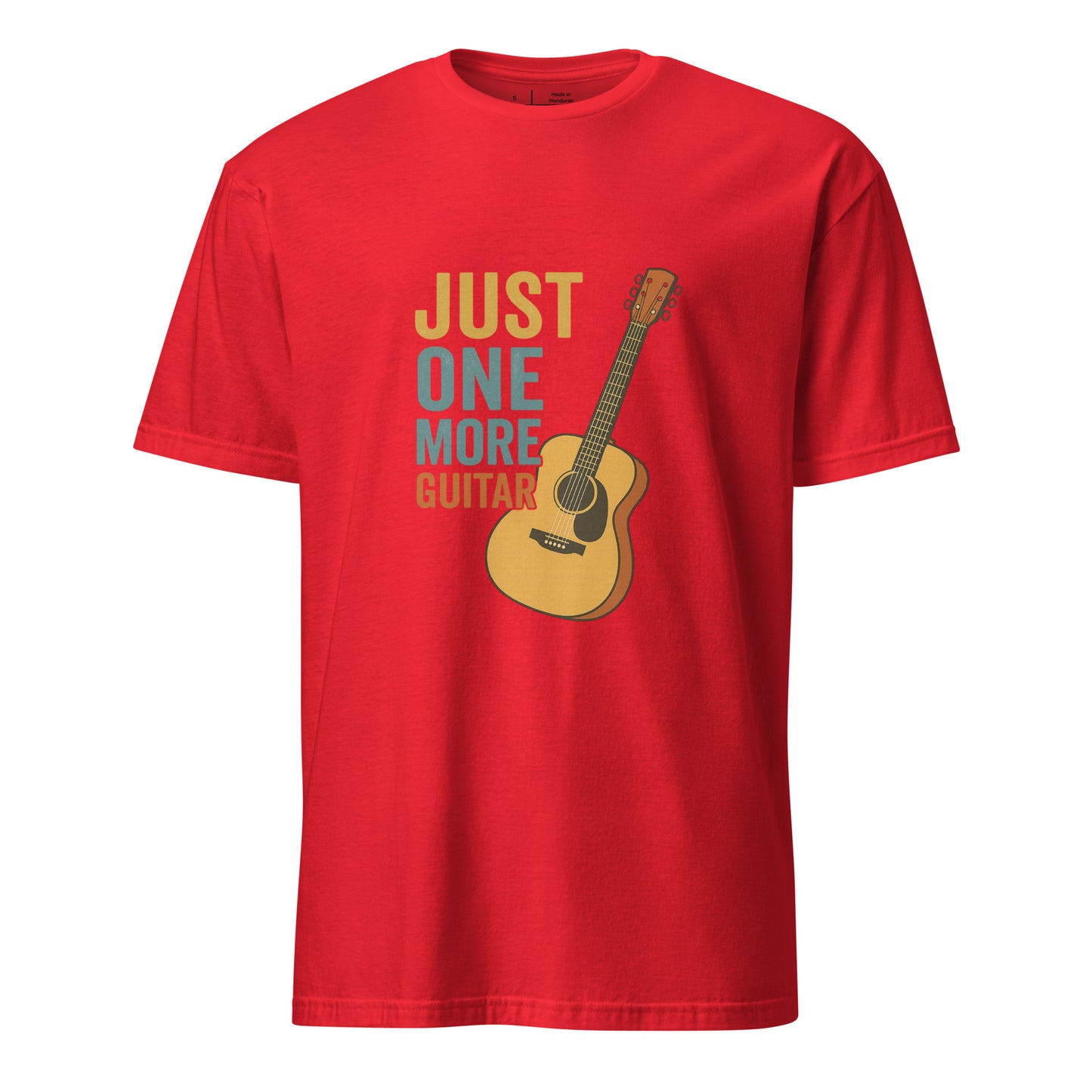 One More - Guitarist - Short-Sleeve Unisex T-Shirt - Graphic Tee - Red - Front