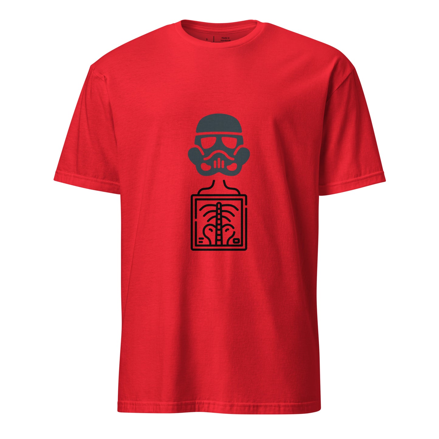 Trooper X - Behind The Armor - Short-Sleeve Unisex T-Shirt - Graphic Tee - Red - Front