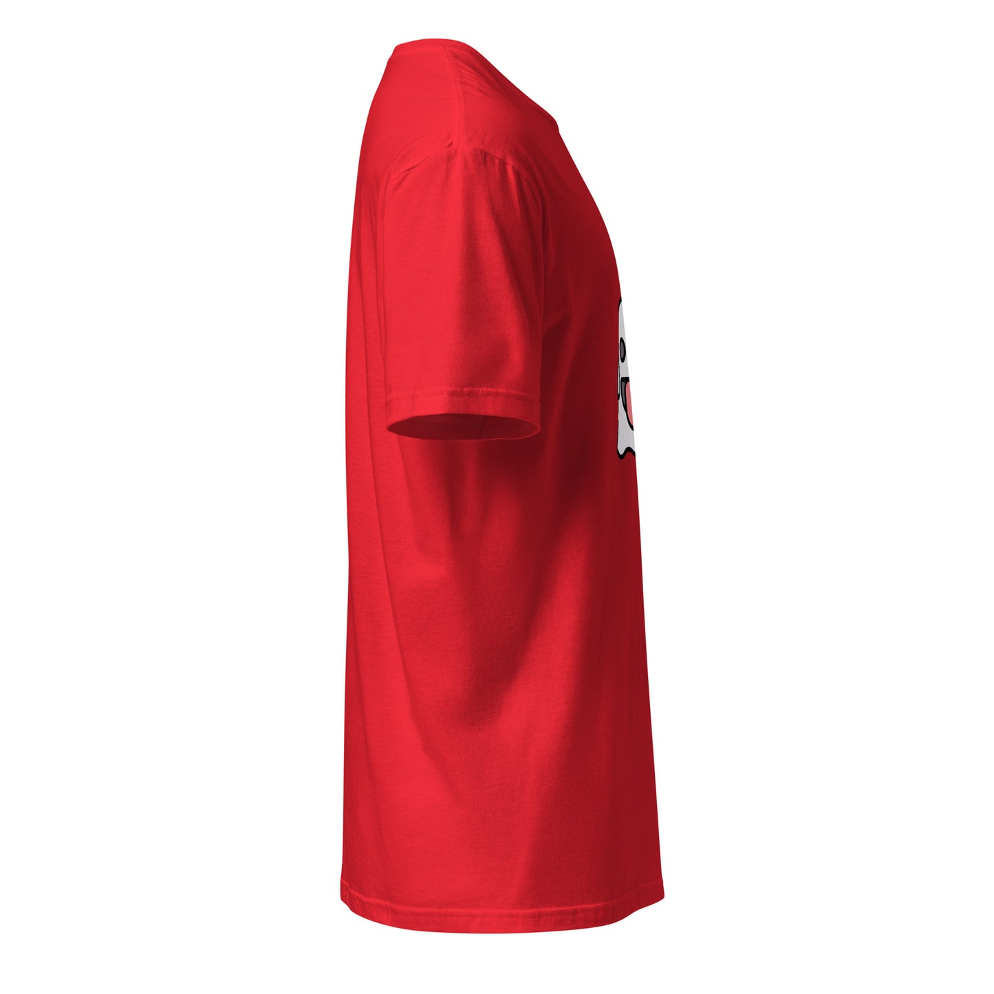 Spooky - Cheeky Ghost Vibes - Short-Sleeve Unisex T-Shirt - Graphic Tee - Red - Right side