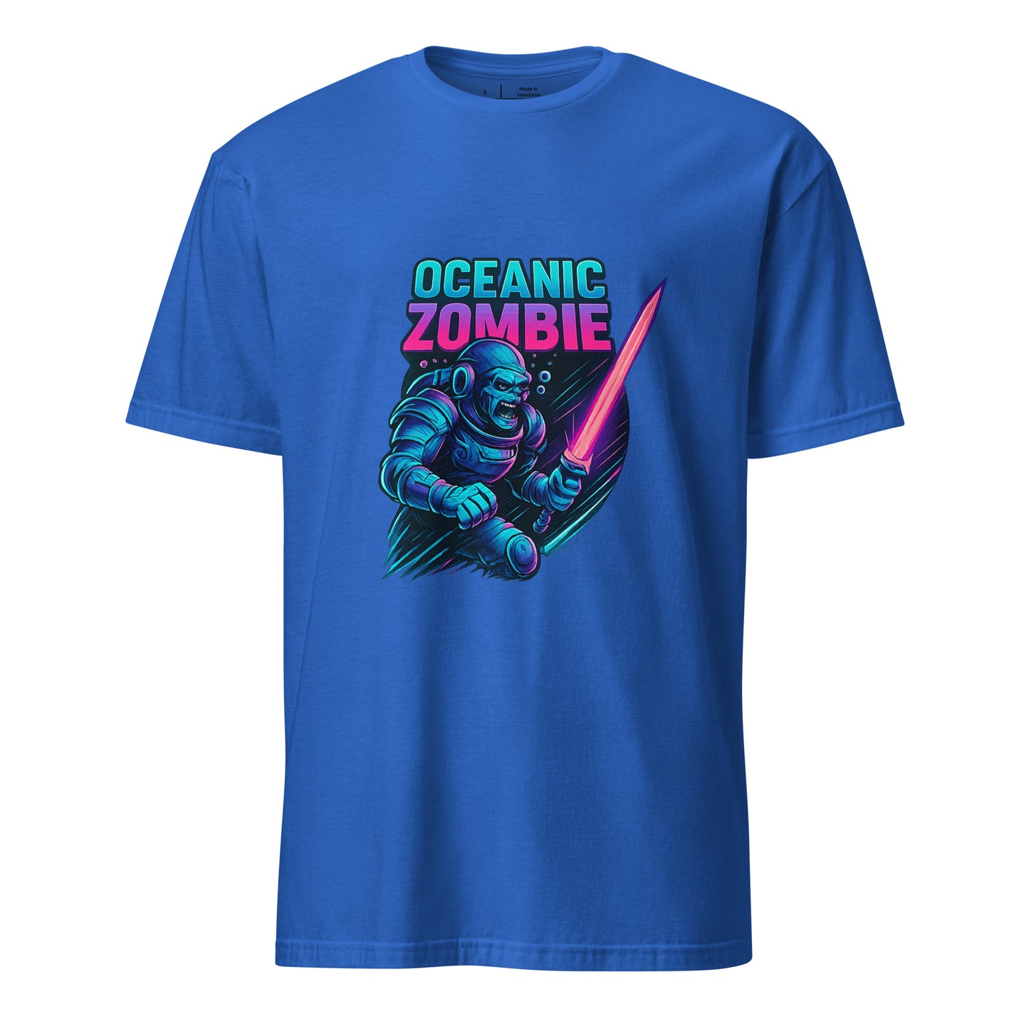 Oceanic Zombie - Deep Sea Horror - Short-Sleeve Unisex T-Shirt - Graphic Tee - Royal Blue - Front