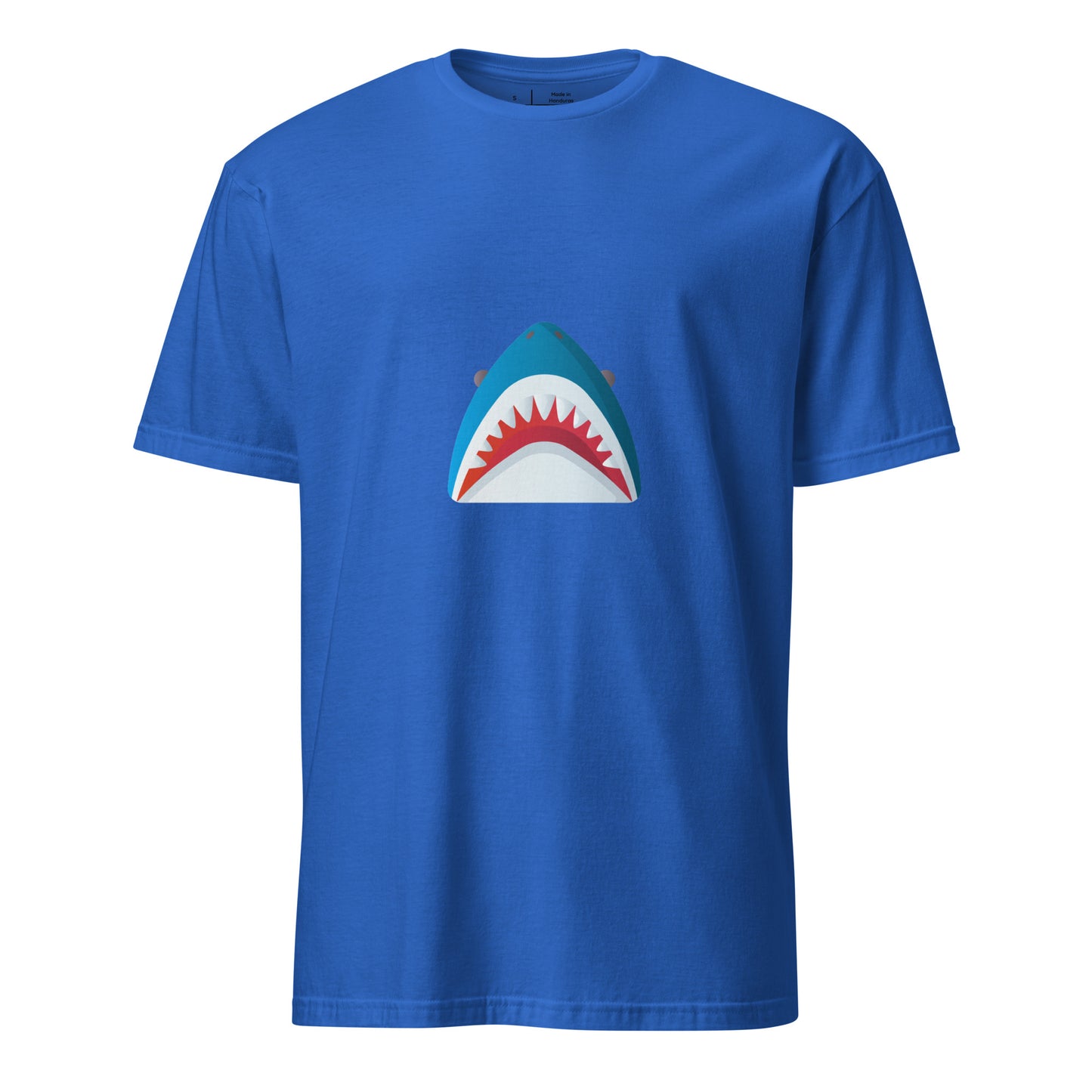 Mr Shark - Cartoon Jaws Pop-Up - Short-Sleeve Unisex T-Shirt - Graphic Tee - Royal Blue - Front