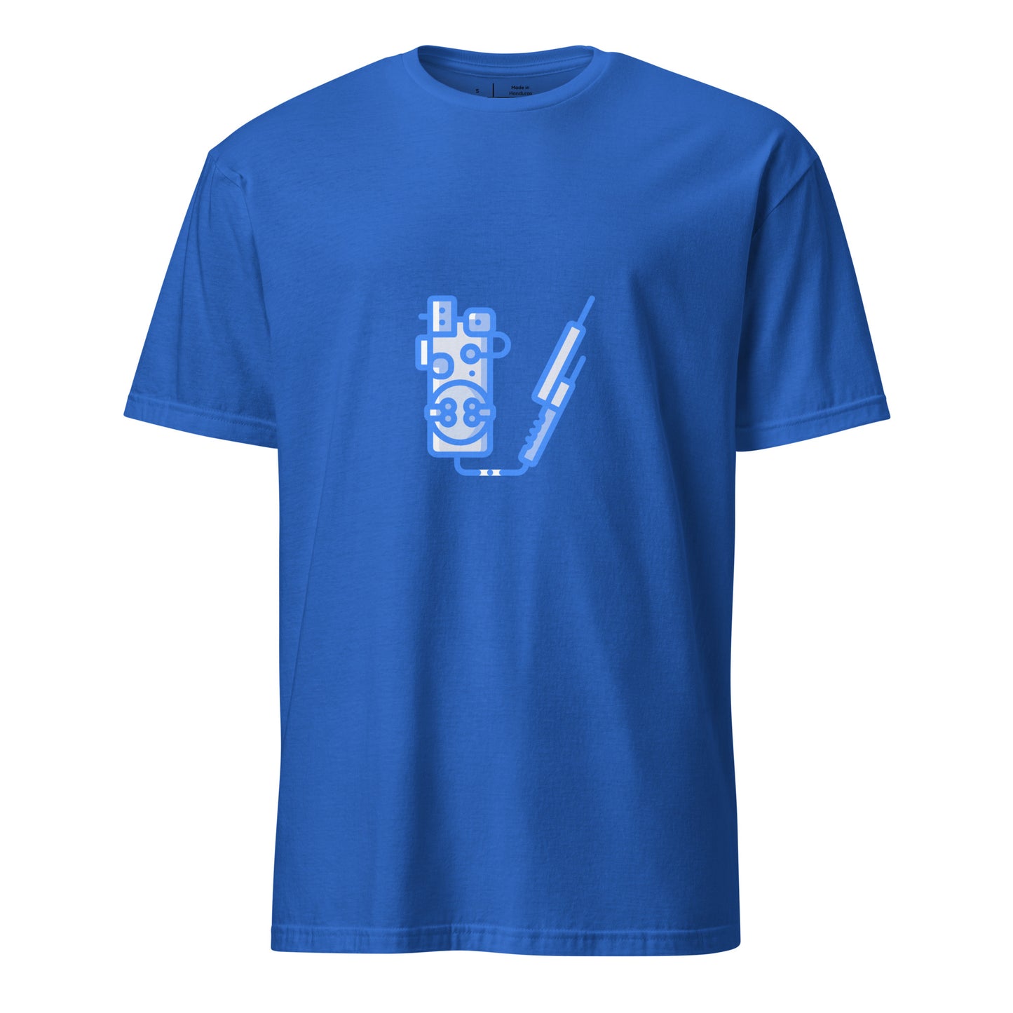 Proton Unit - Futuristic Gadget - Neon Blue - Short-Sleeve Unisex T-Shirt - Graphic Tee - Royal Blue - Front