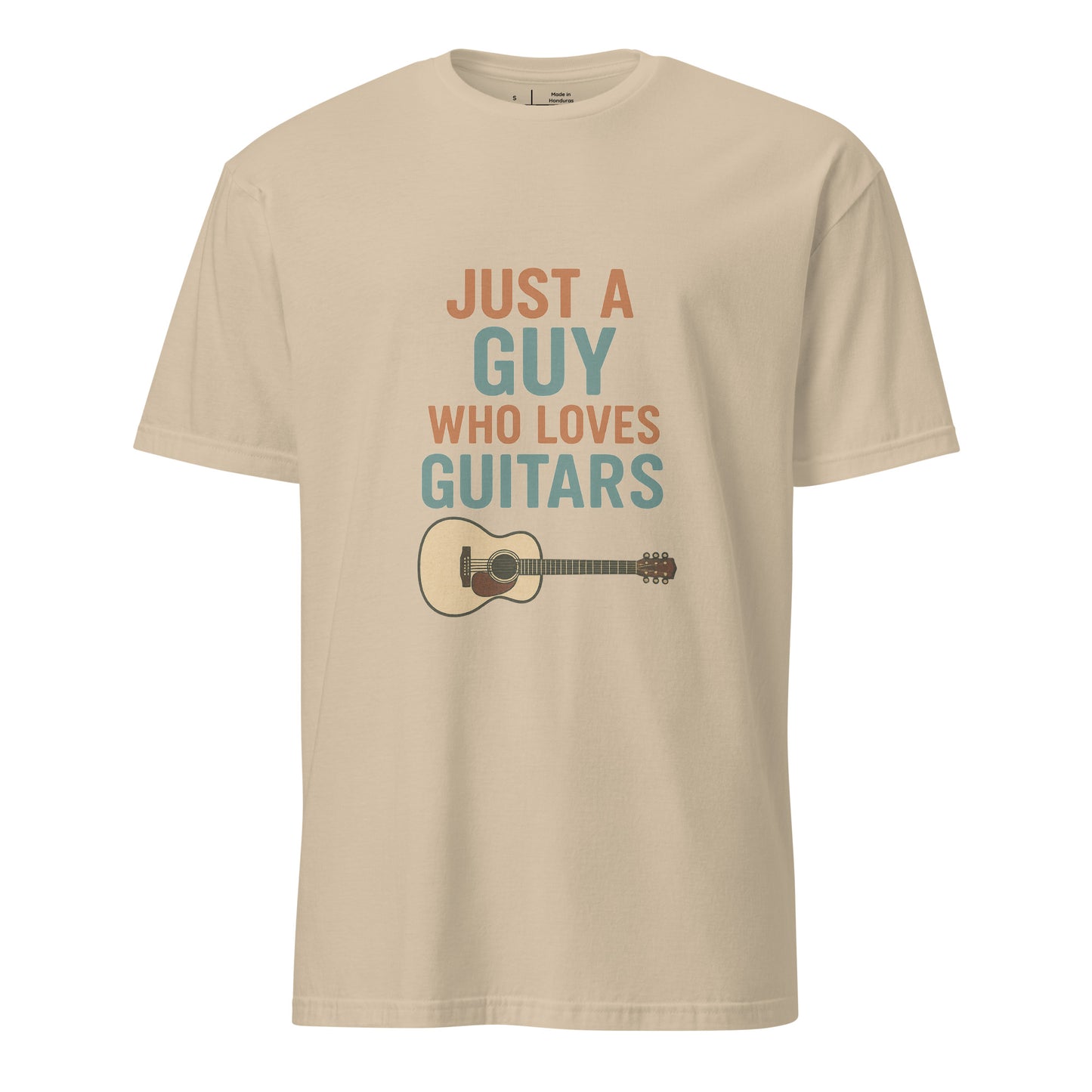 Loves Guitars - Guitarist - Short-Sleeve Unisex T-Shirt - Graphic Tee - Sand - Front
