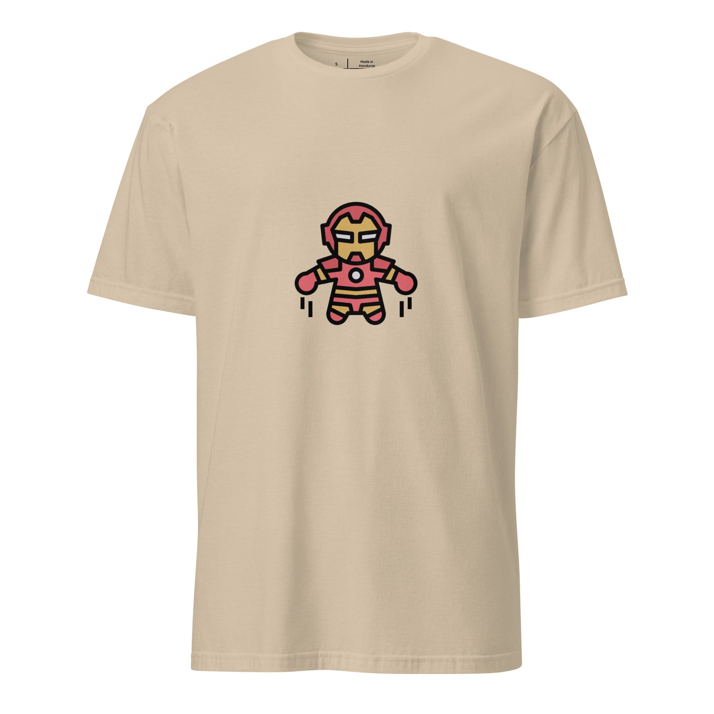The Man - Armoured & Awesome - Short Sleeve Unisex T-Shirt - Graphic Tee - Sand - Front