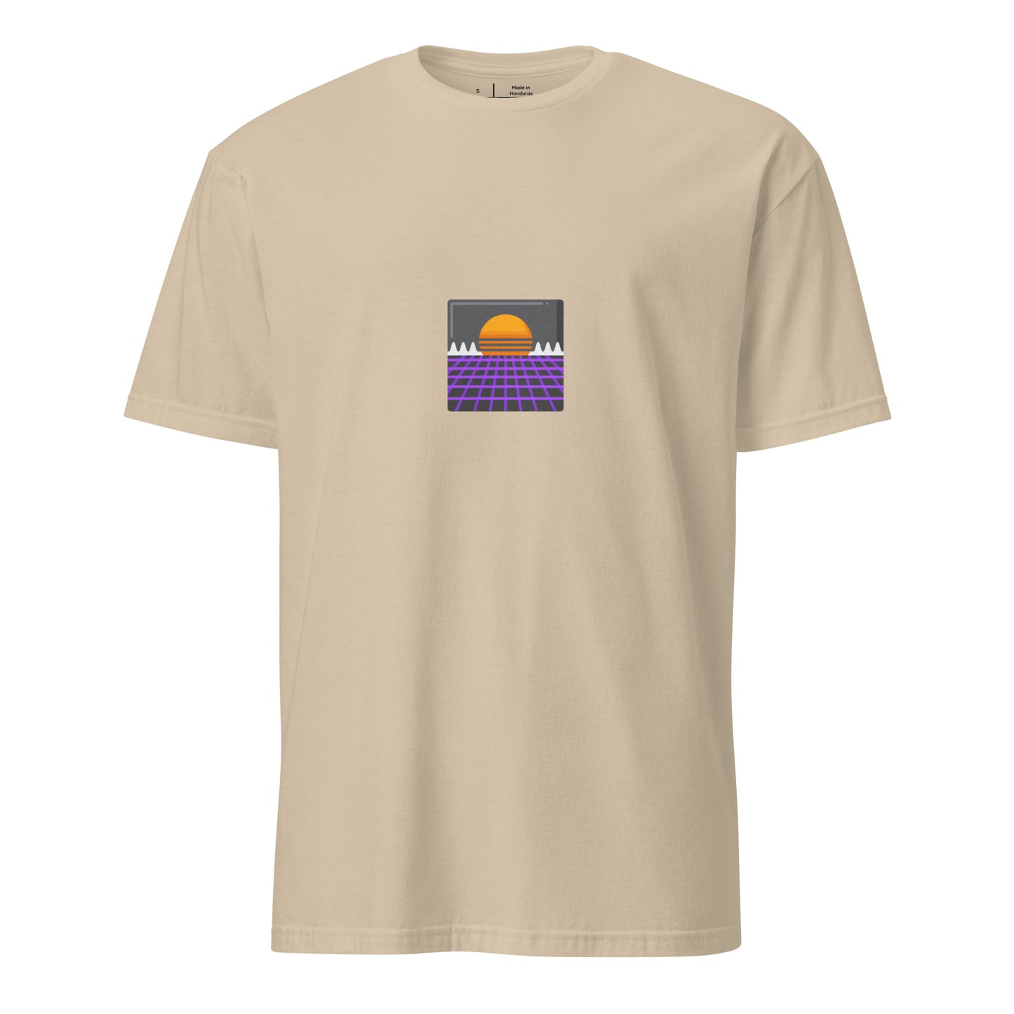 Retro Wave City - 80s Nostalgia - Short-Sleeve Unisex T-Shirt - Graphic Tee - Sand - Front