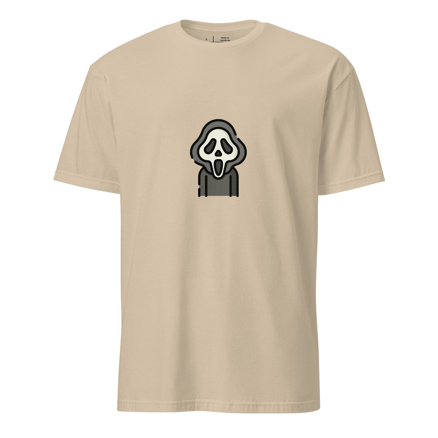 Ghost Hood - Cartoon Scream Style - Short-Sleeve Unisex T-Shirt - Graphic Tee - Sand - Front