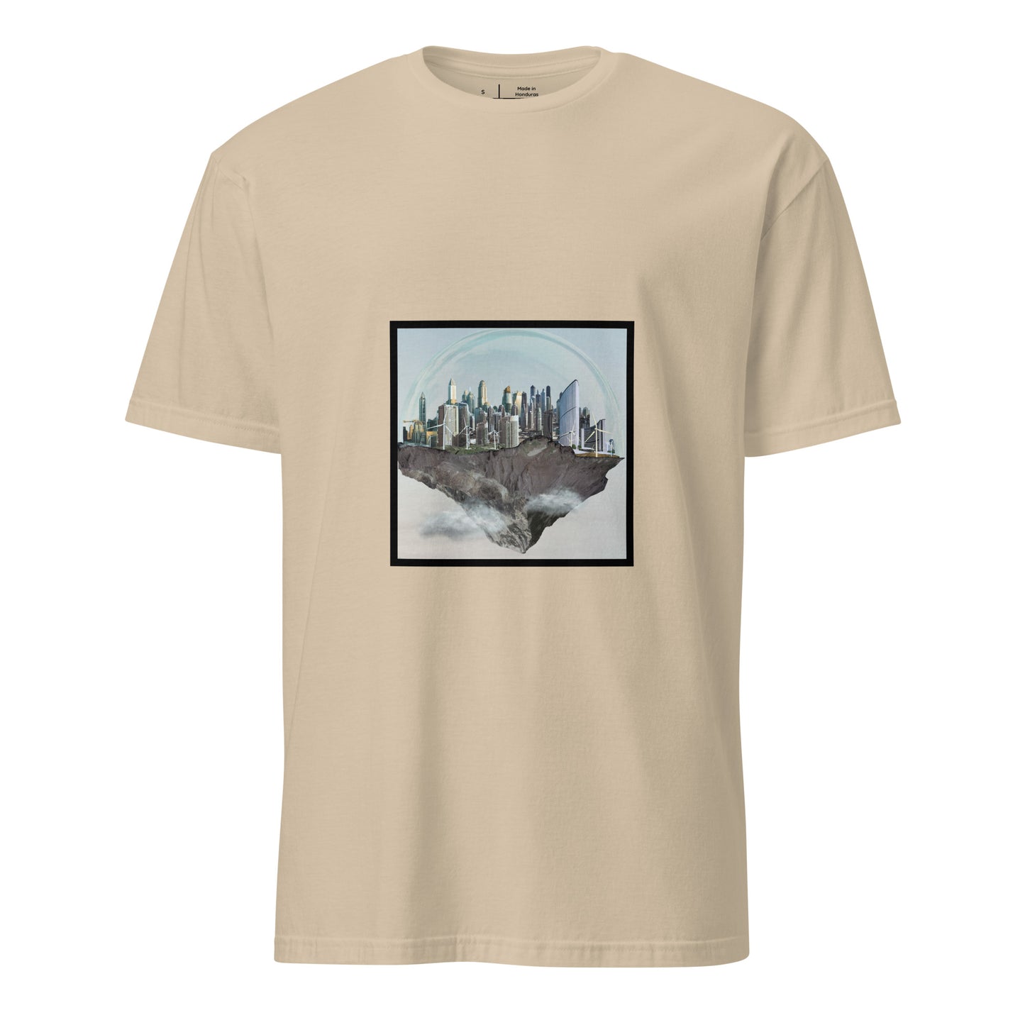 Utopia - City In The Clouds - Short-Sleeve Unisex T-Shirt - Graphic Tee - Sand - Front
