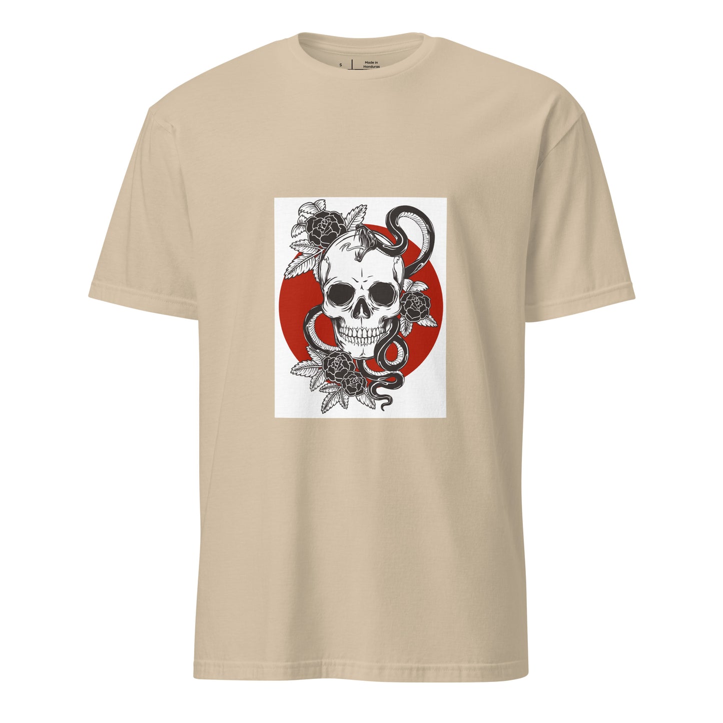 Serpent Skull - Striking Shadows - Short-Sleeve Unisex T-Shirt - Graphic Tee - Sand - Front